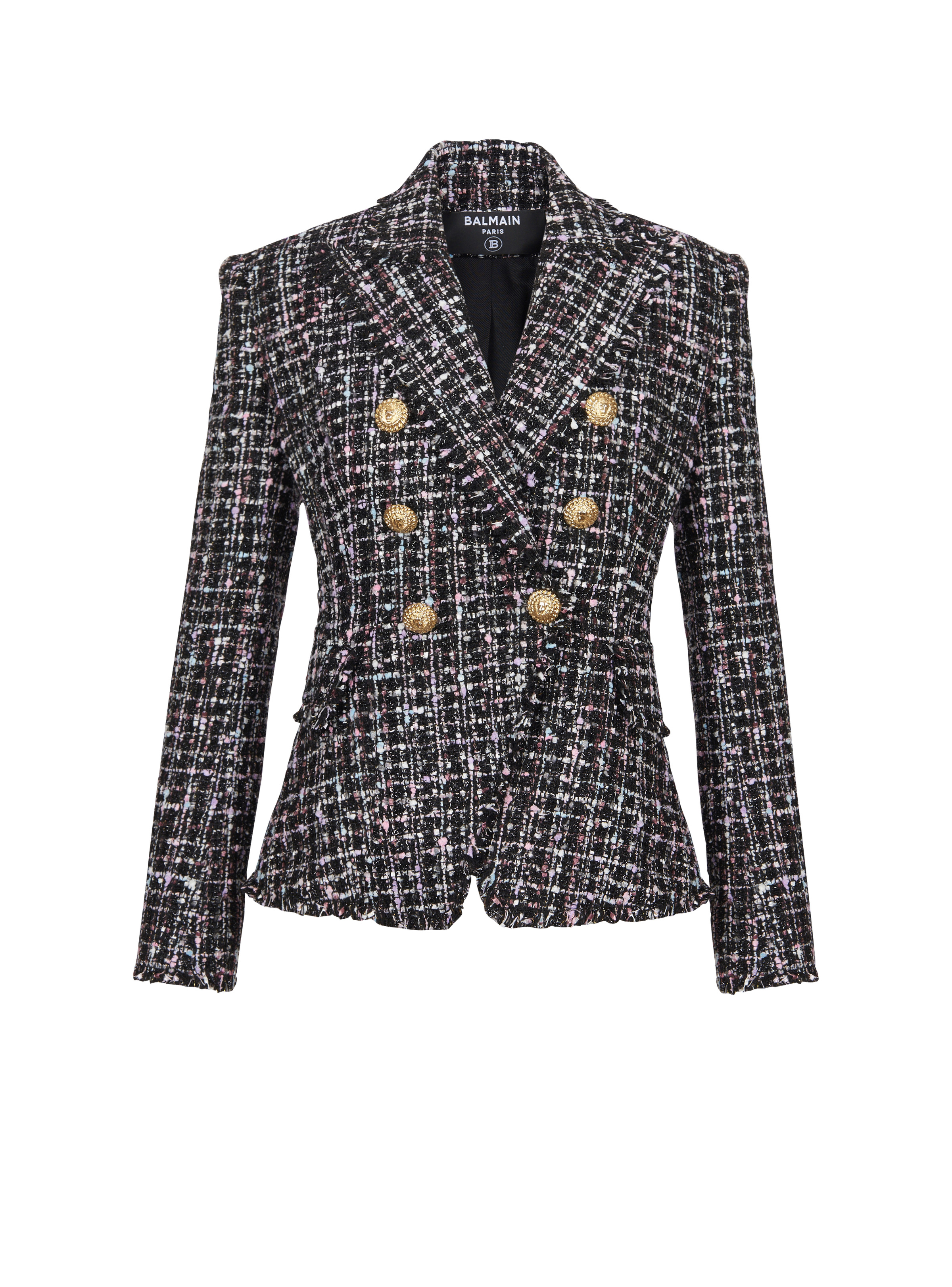 6-button tweed jacket - 1