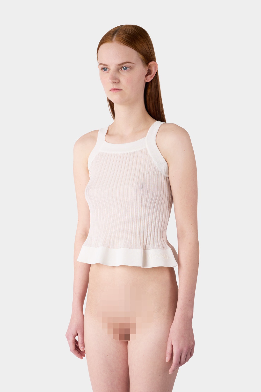 KNIT TANK TOP / white - 2