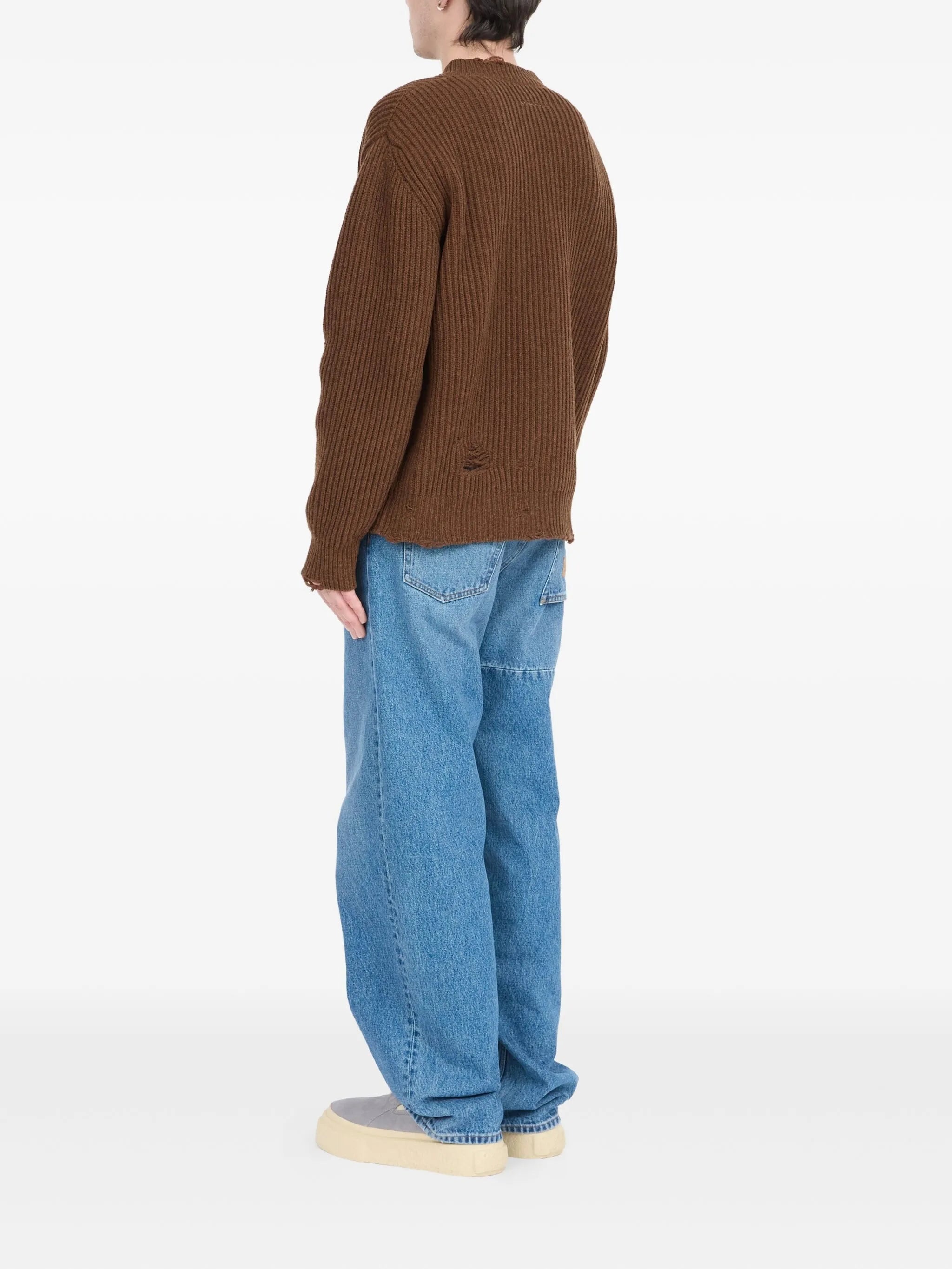 Mm6 Maison Margiela Ribbed V-neck Sweater - 3