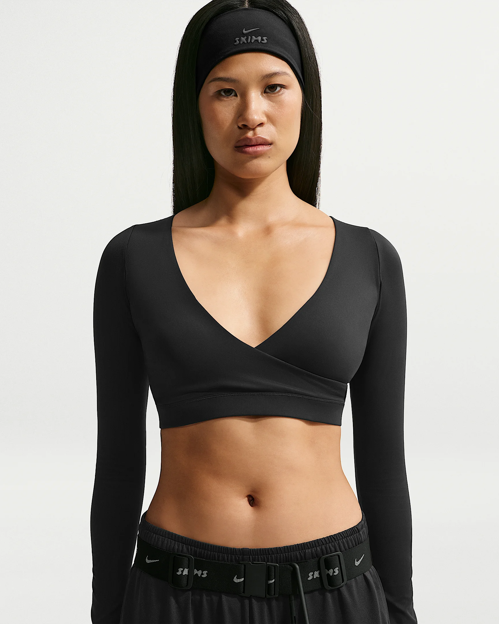 NikeSKIMS Matte Women's Long-Sleeve Wrap Top - 1