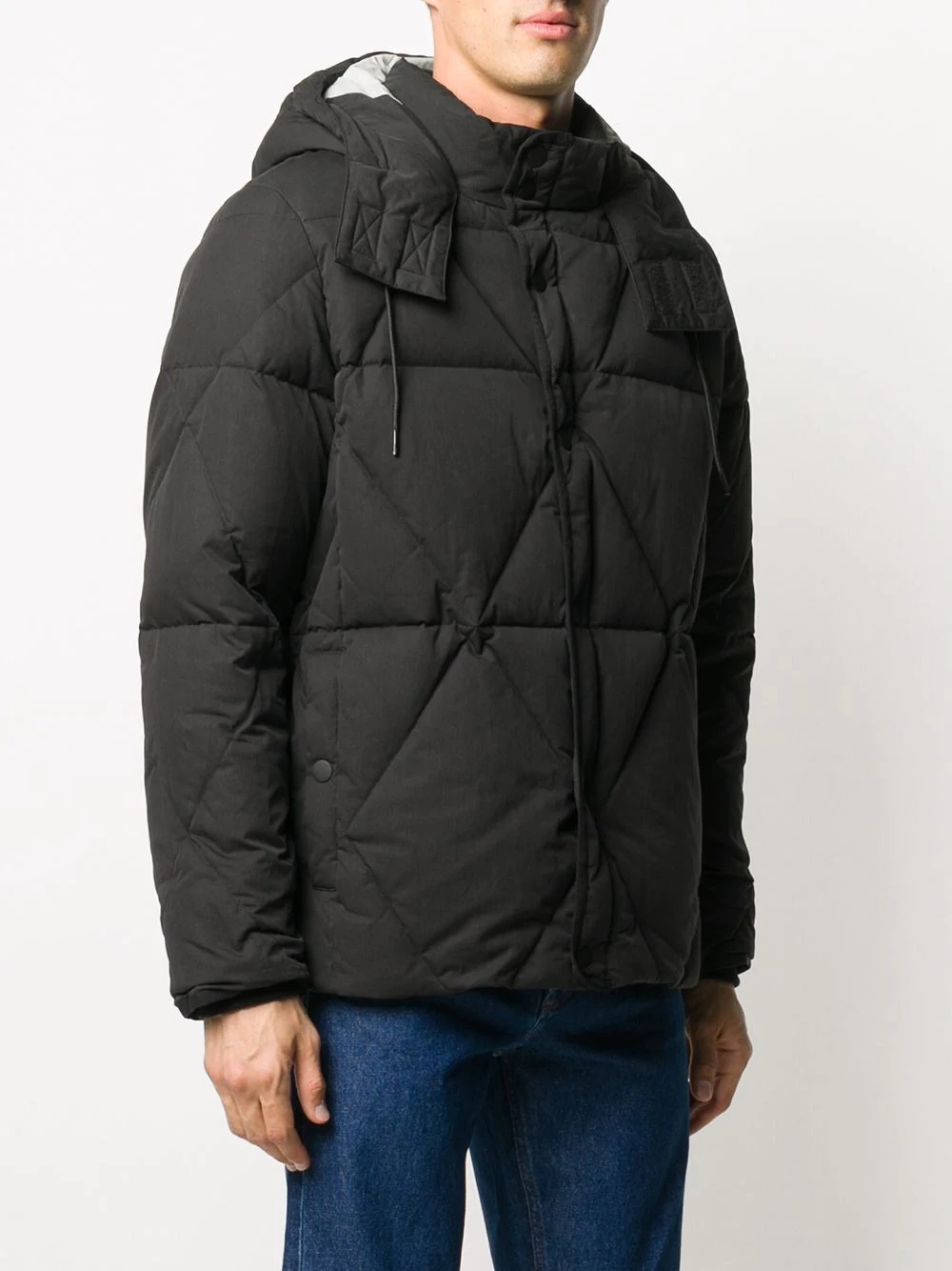 padded zip-up down jacket - 4