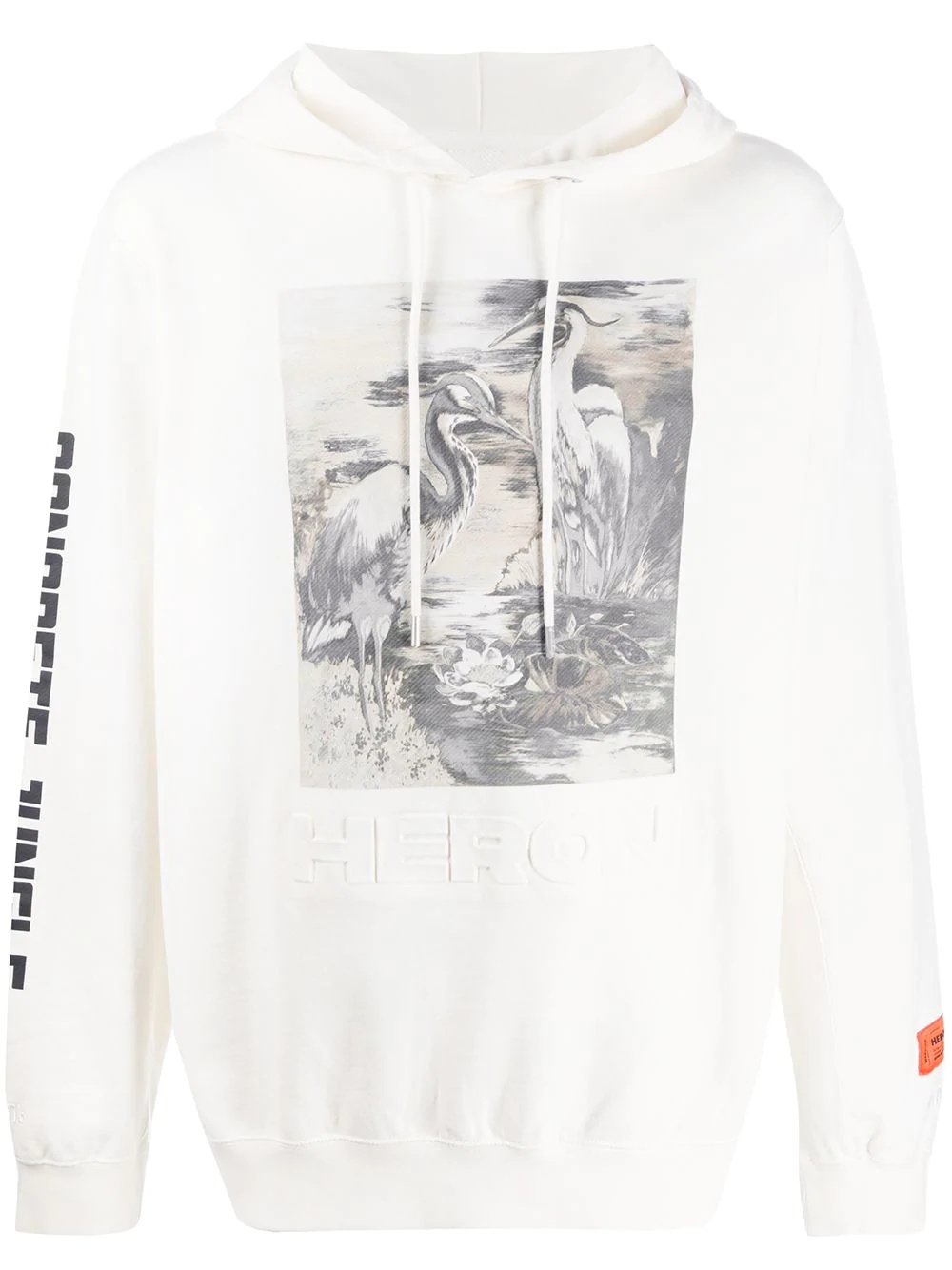 Heron print hoodie - 1