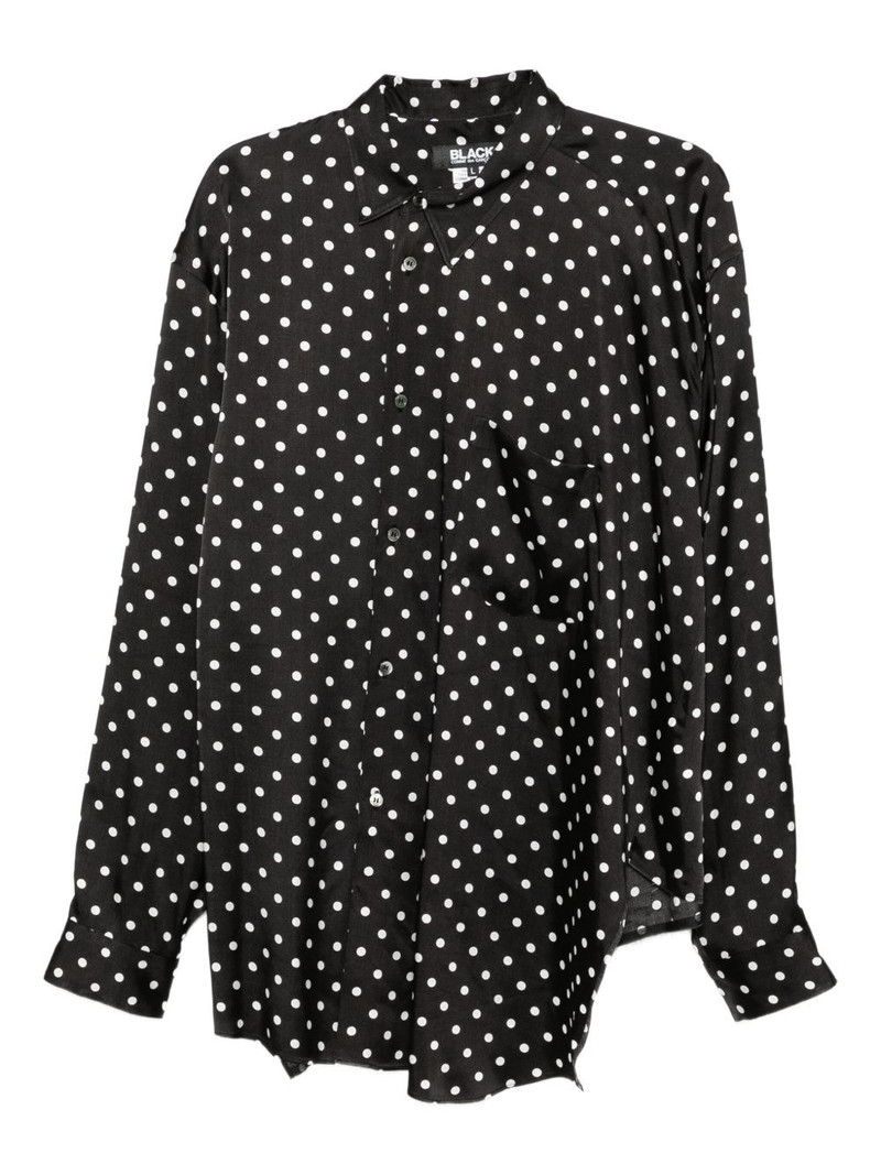 polka-dot asymmetric shirt 1