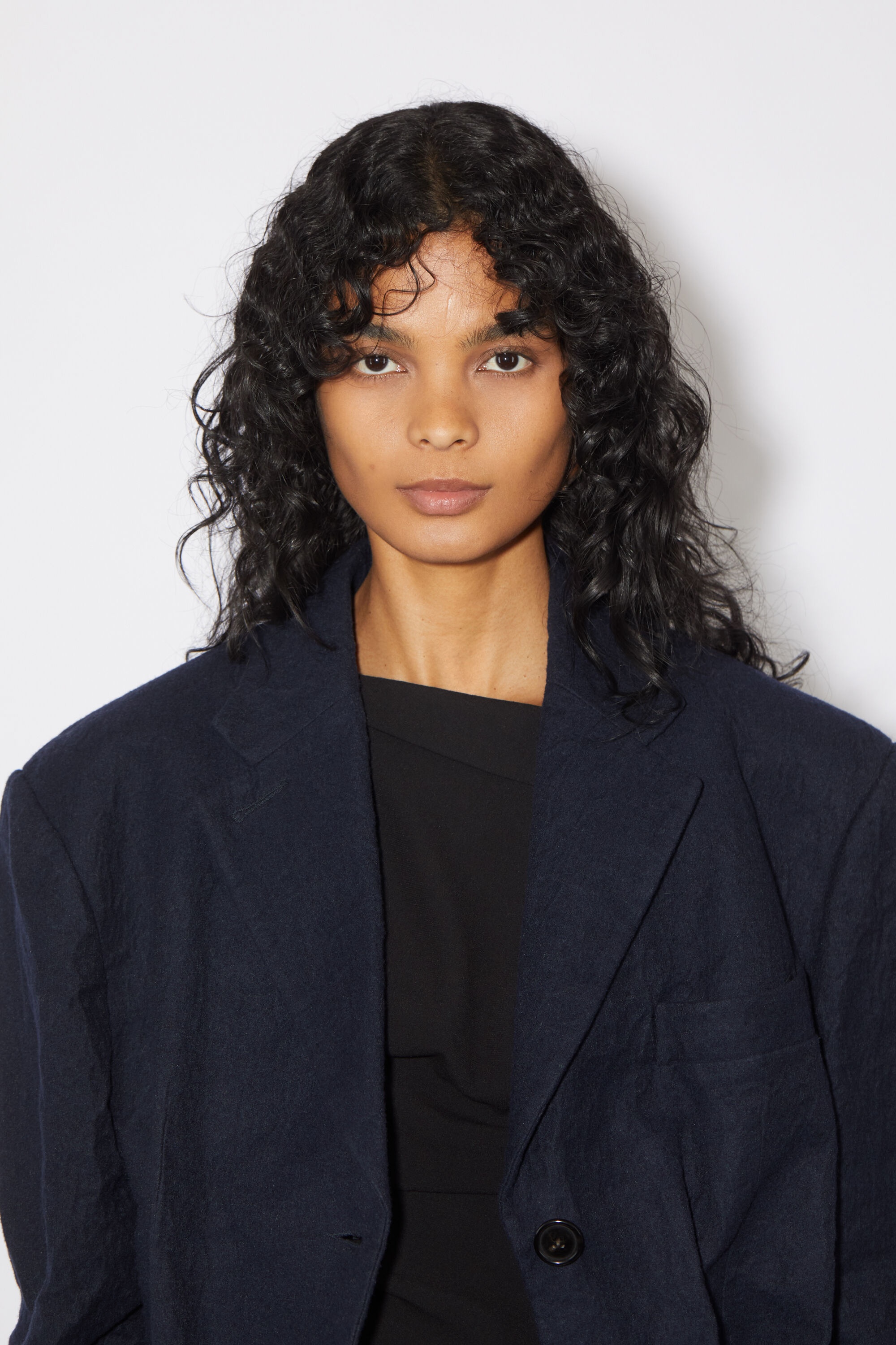 Relaxed fit suit jacket - Navy blue - 5