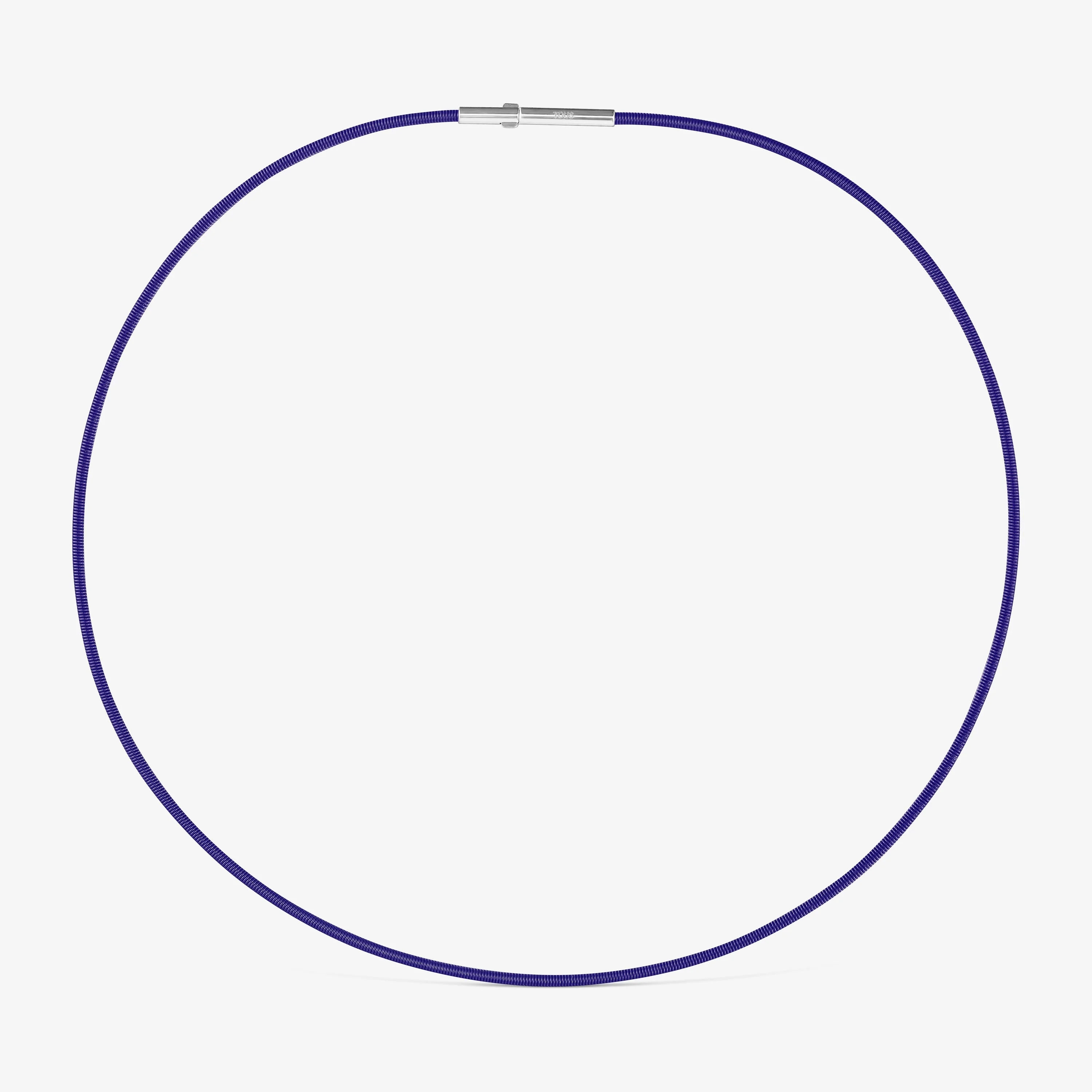 Mesh Tube lilac IP steel Necklace 2 mm - 1