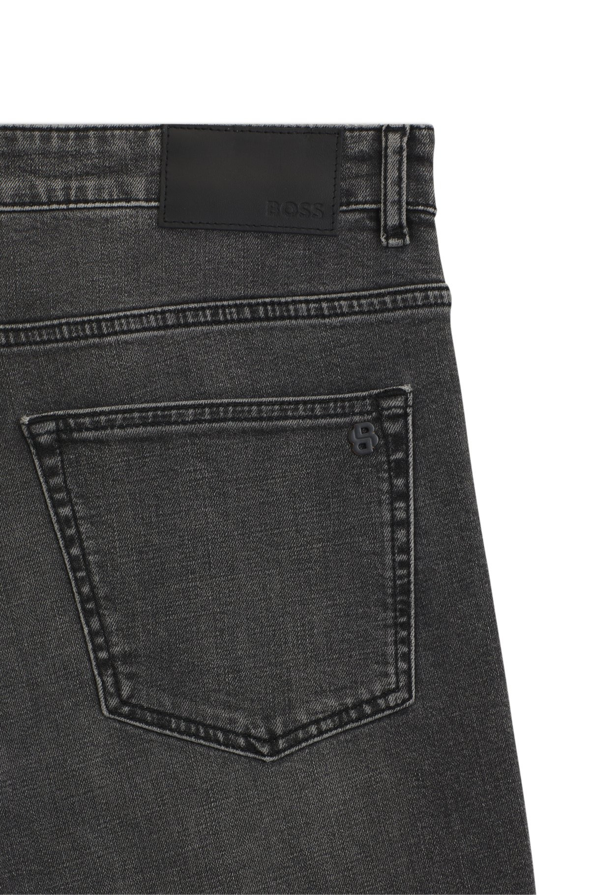 SLIM-FIT JEANS IN LIGHTWEIGHT GRAY COMFORT-STRETCH DENIM - 6