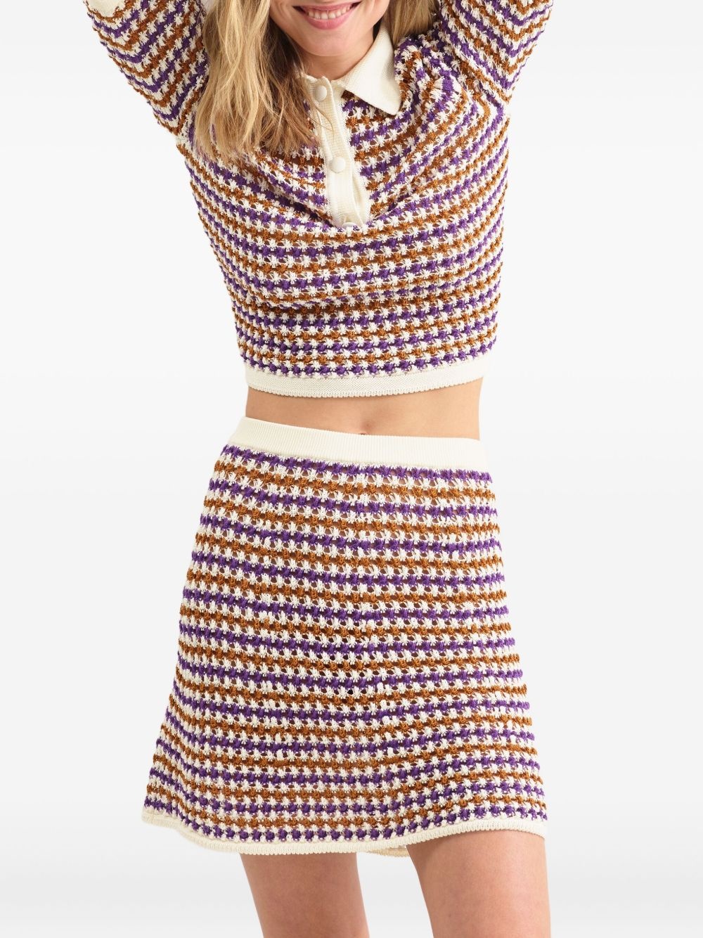 Design knitted A-line mini skirt - 4