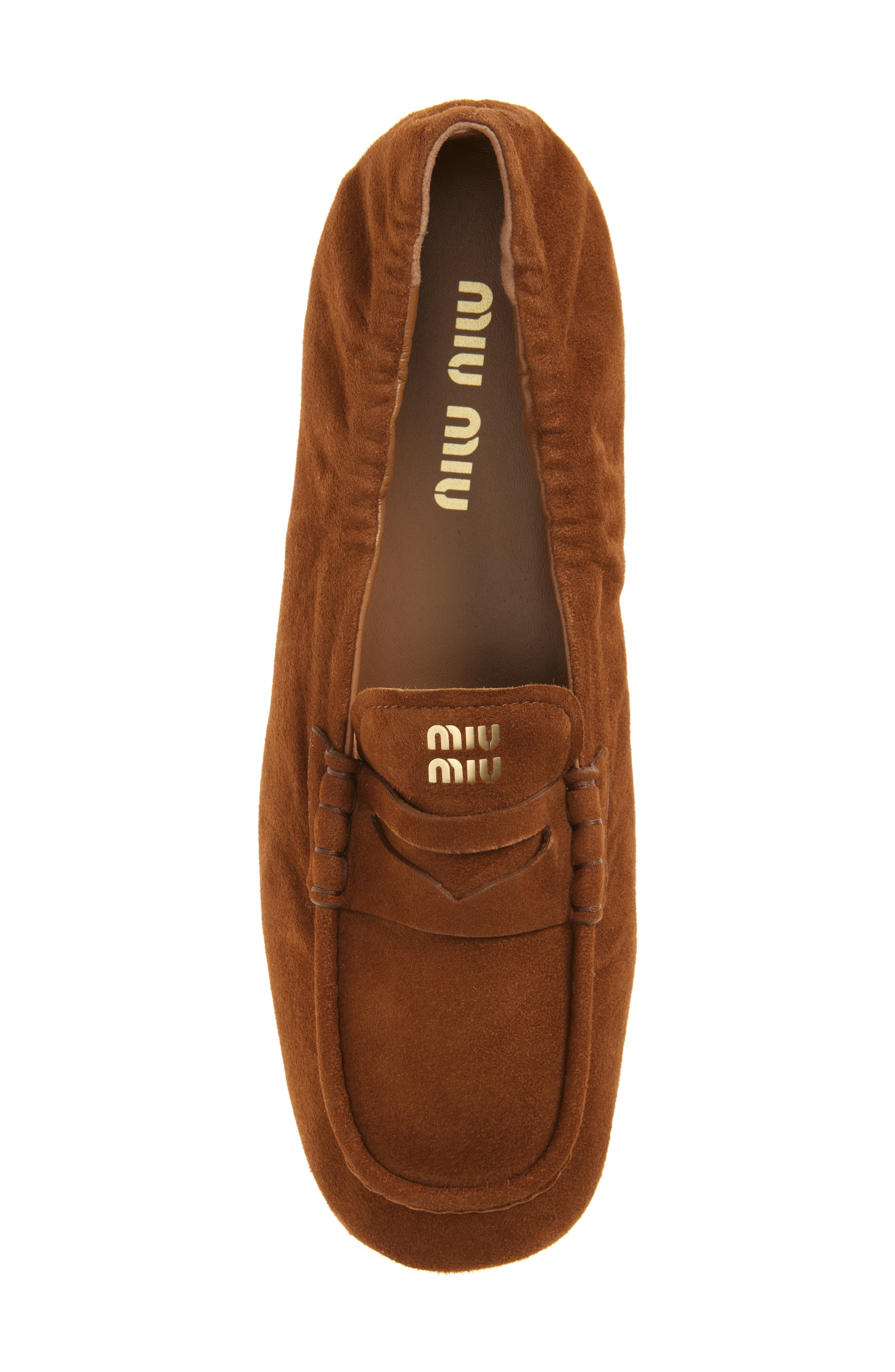 Miu Miu Convertible Penny Loafer in Rovere at Nordstrom - 5