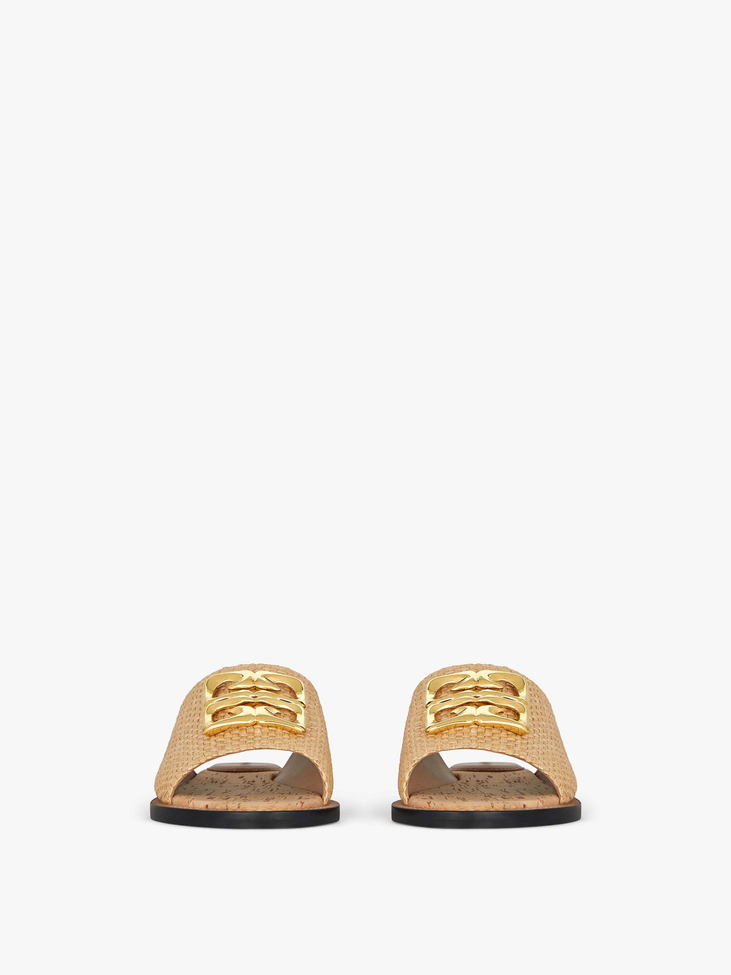 4G LIQUID FLAT MULES IN RAFFIA - 2