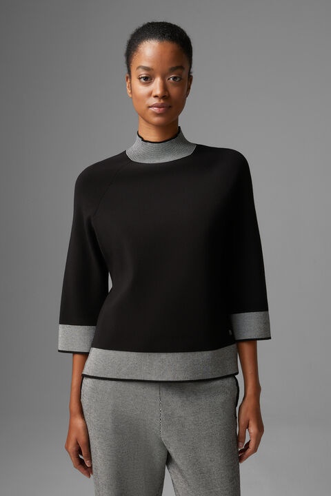 Magda sweater in Black/White - 2