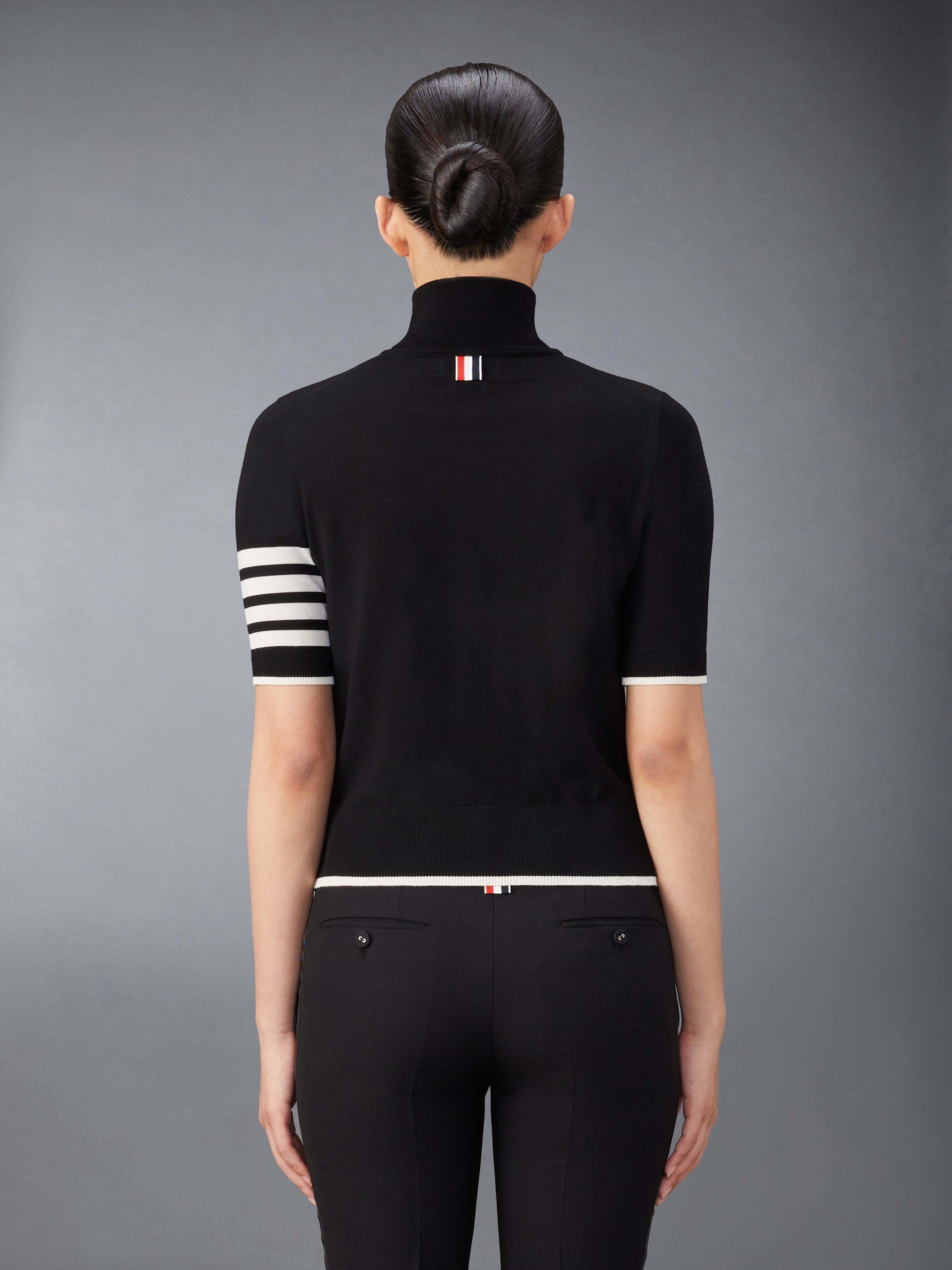 Fine Merino Wool 4-Bar Relaxed Fit Turtleneck - 2
