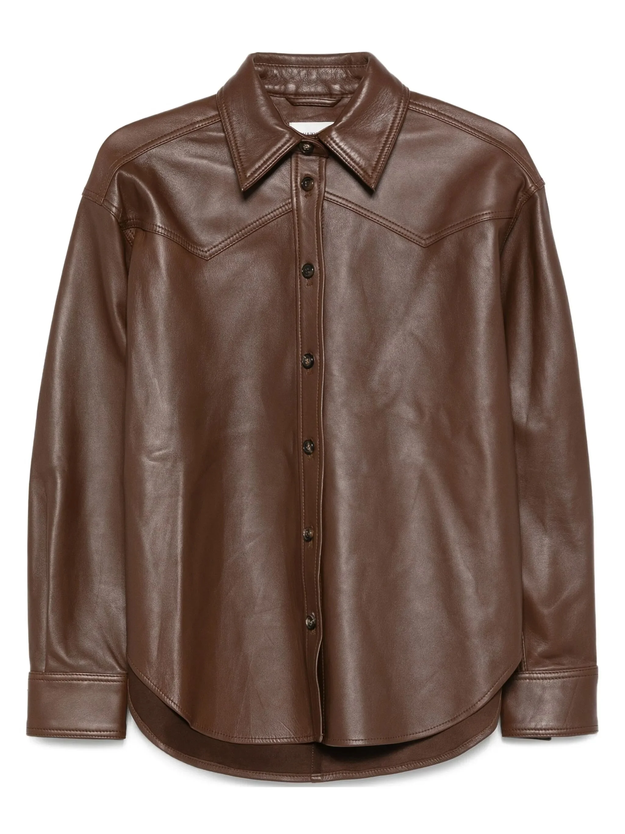 Haikure Leather Shirt Jacket - 1