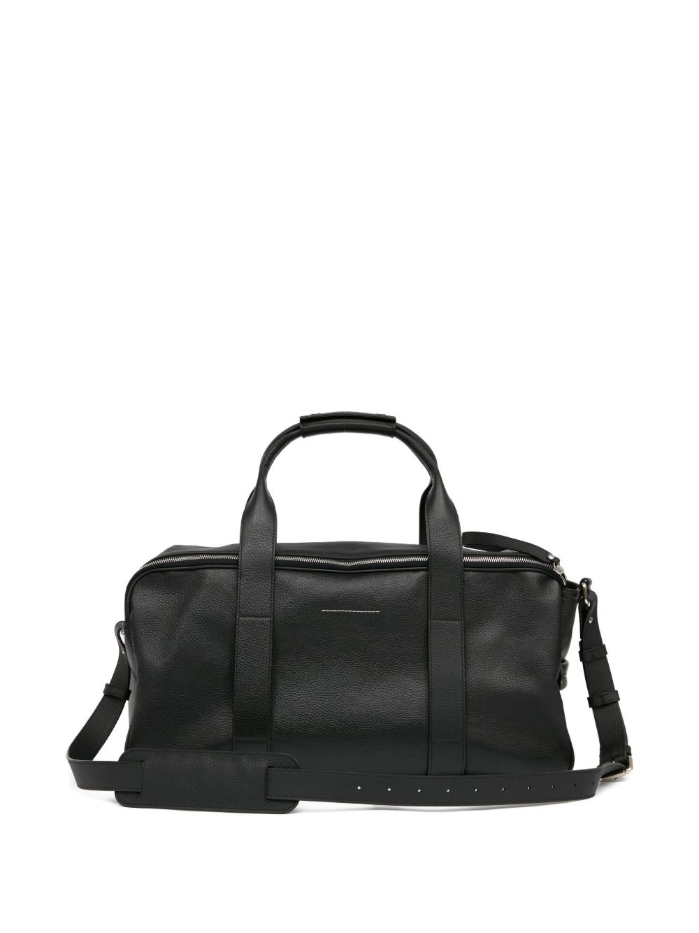 textured leather duffle bag - 4