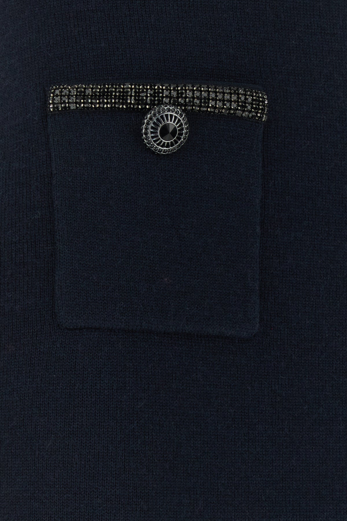 Midnight blue wool blend skirt - 3