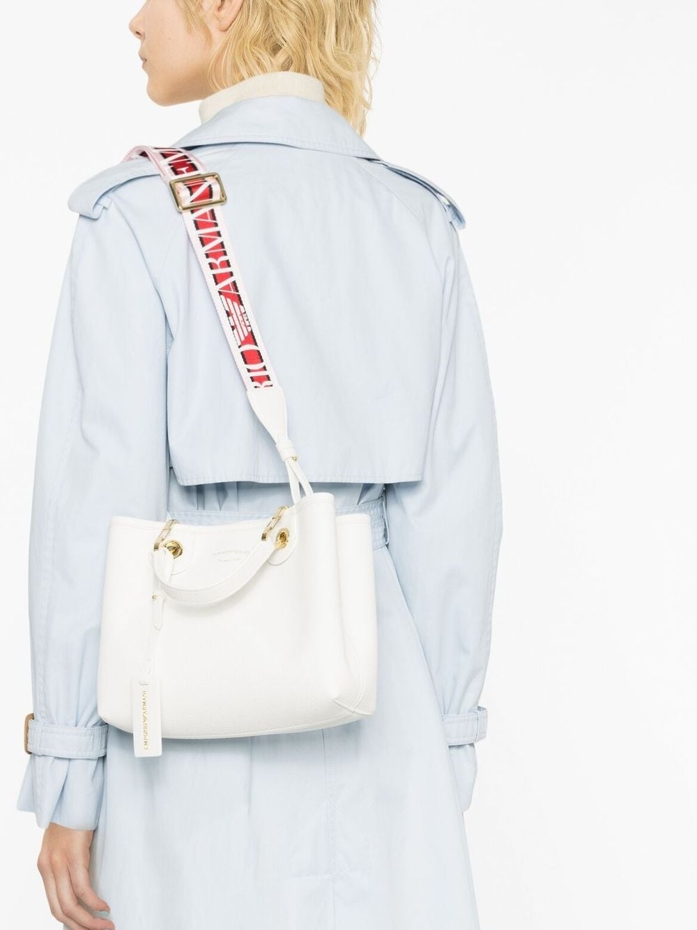 logo-strap tote bag - 3