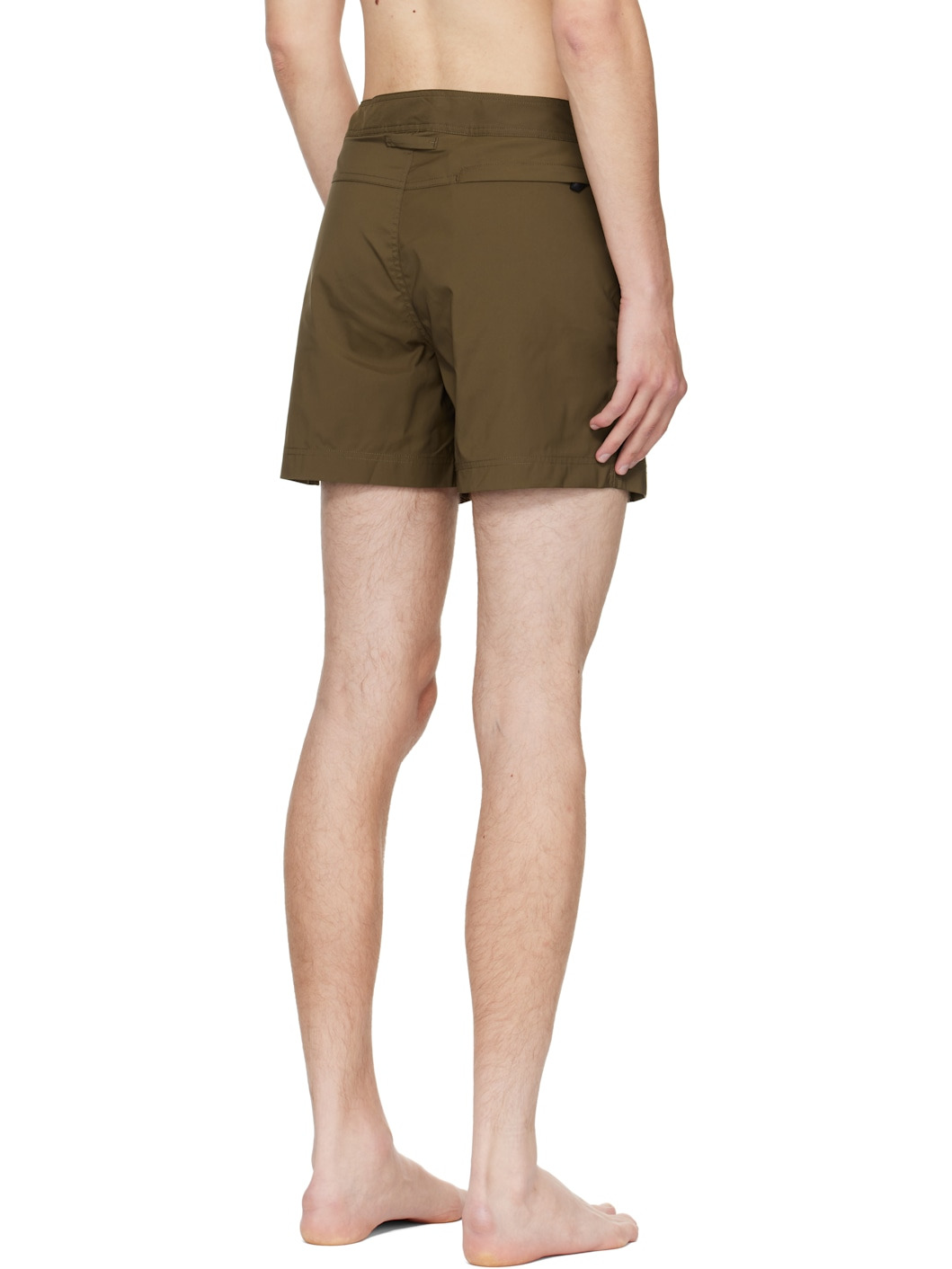 Khaki Nylon Swim Shorts - 3