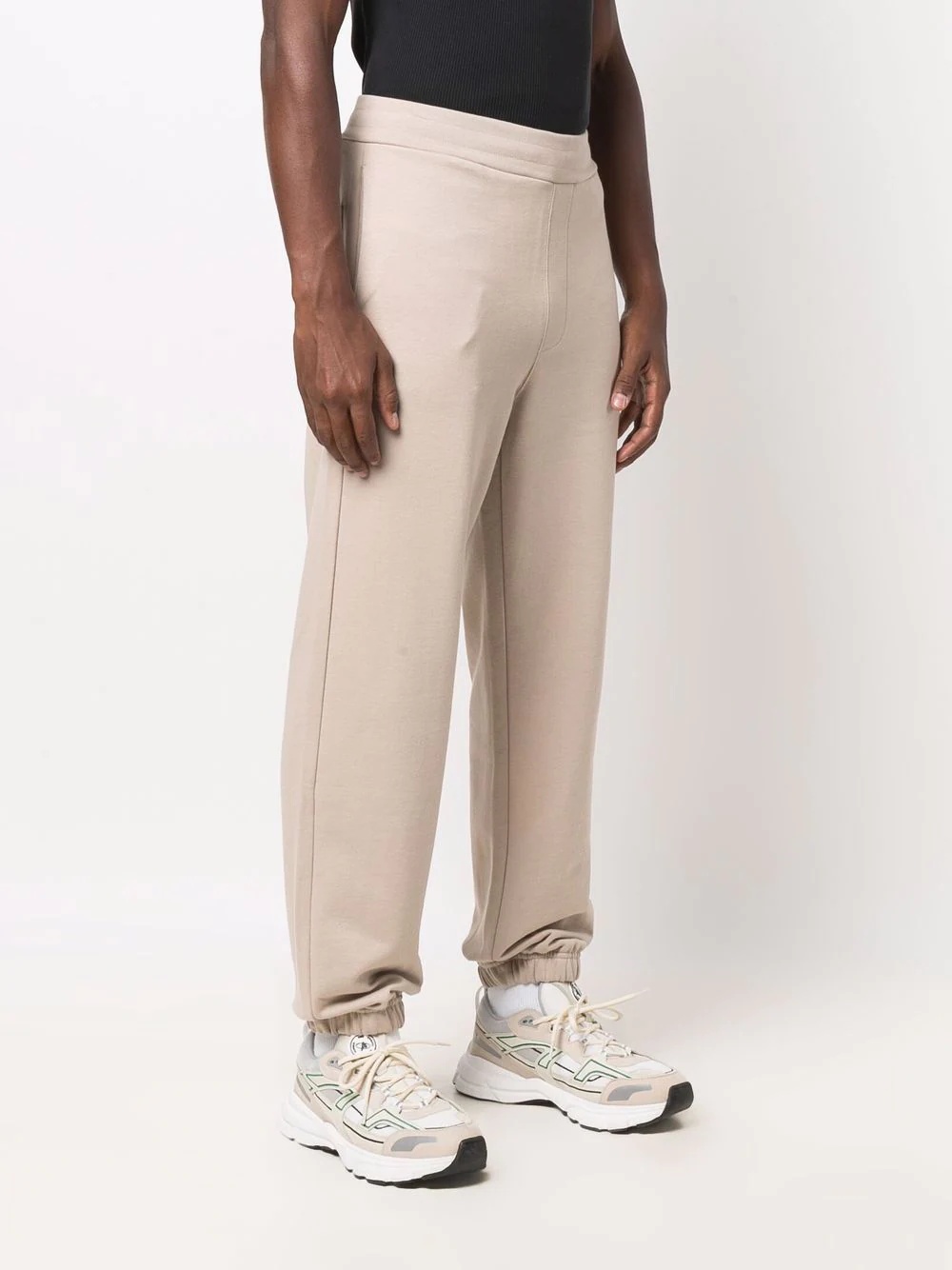 logo-print cotton track trousers - 3