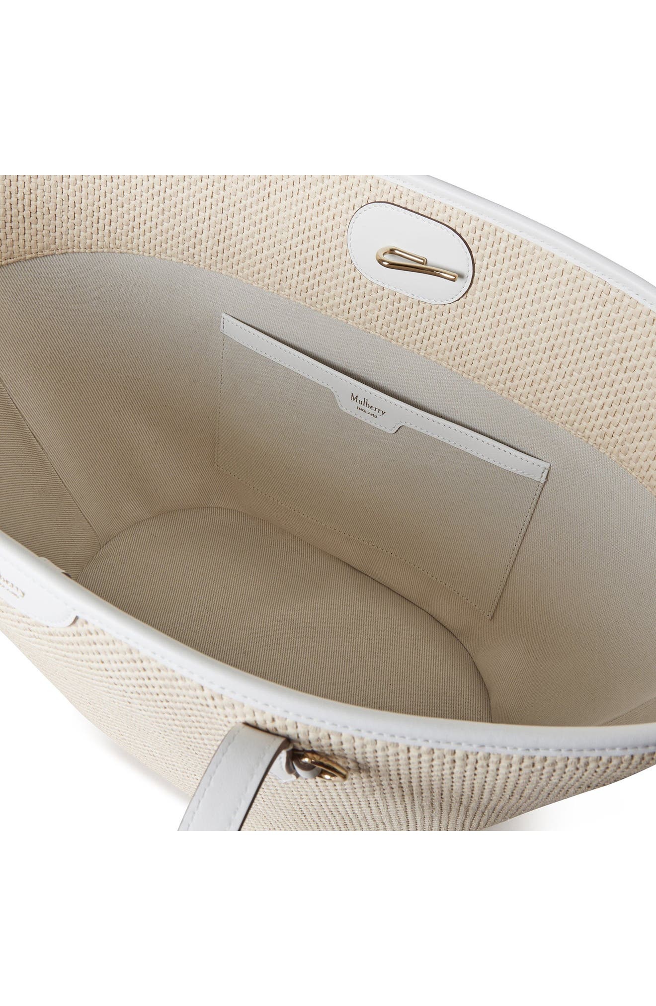Mulberry Raffia Basket Tote in White at Nordstrom - 4