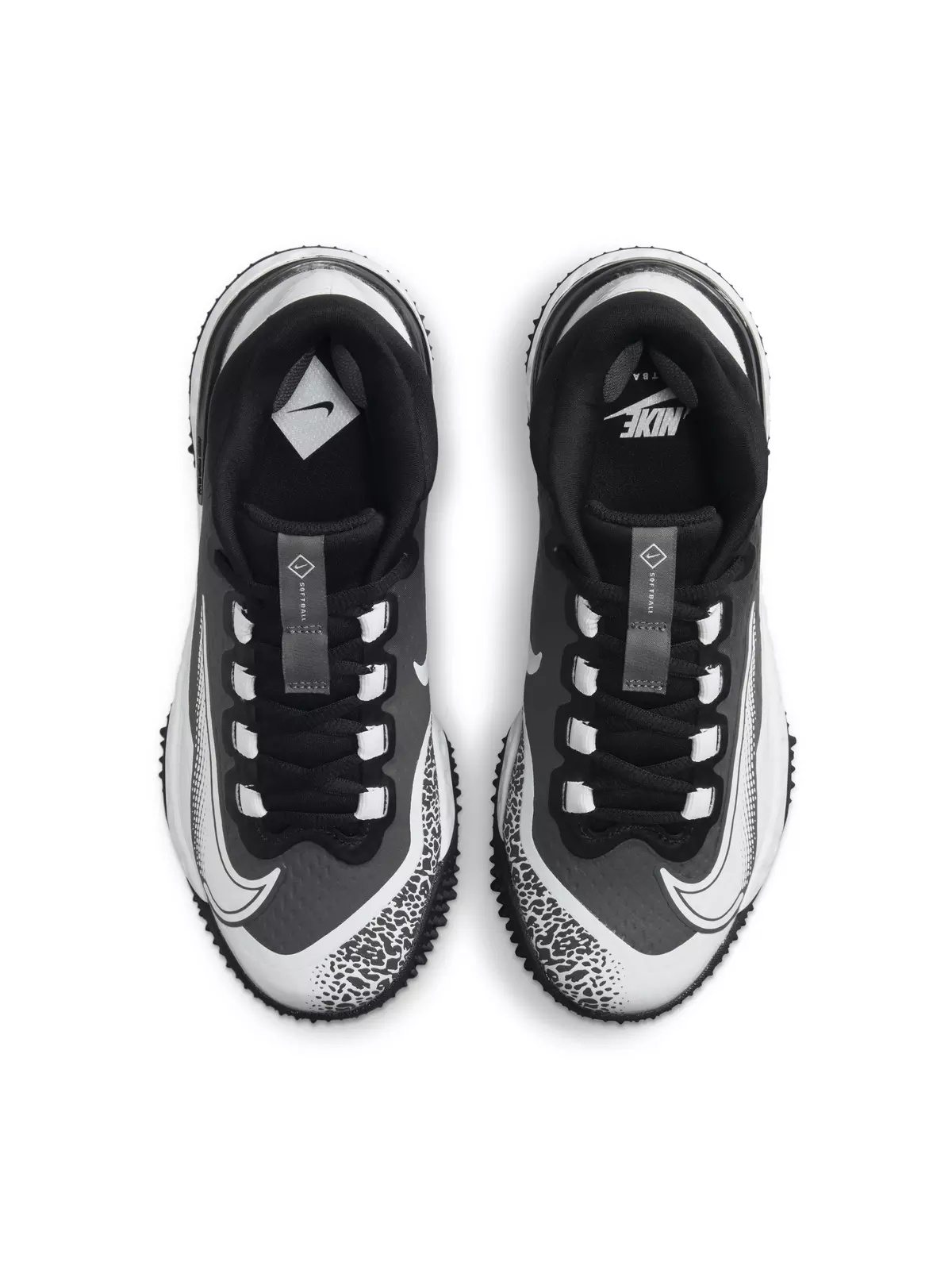 Alpha Huarache Elite 4 Turf "Black/White/Iron Grey" Women's Softball Shoe - 4