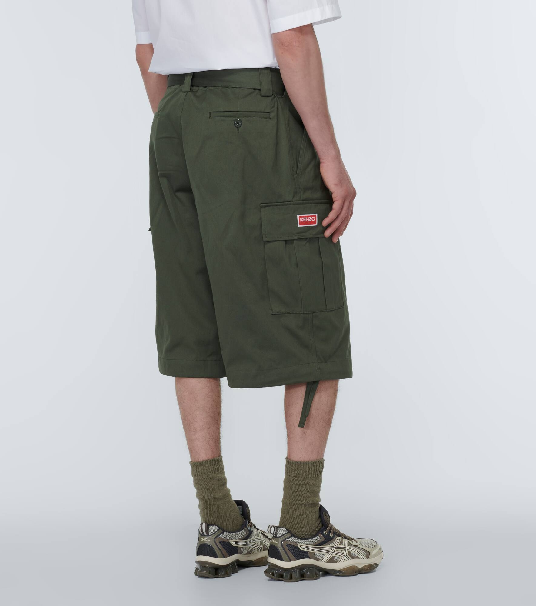 Cotton cargo shorts - 4