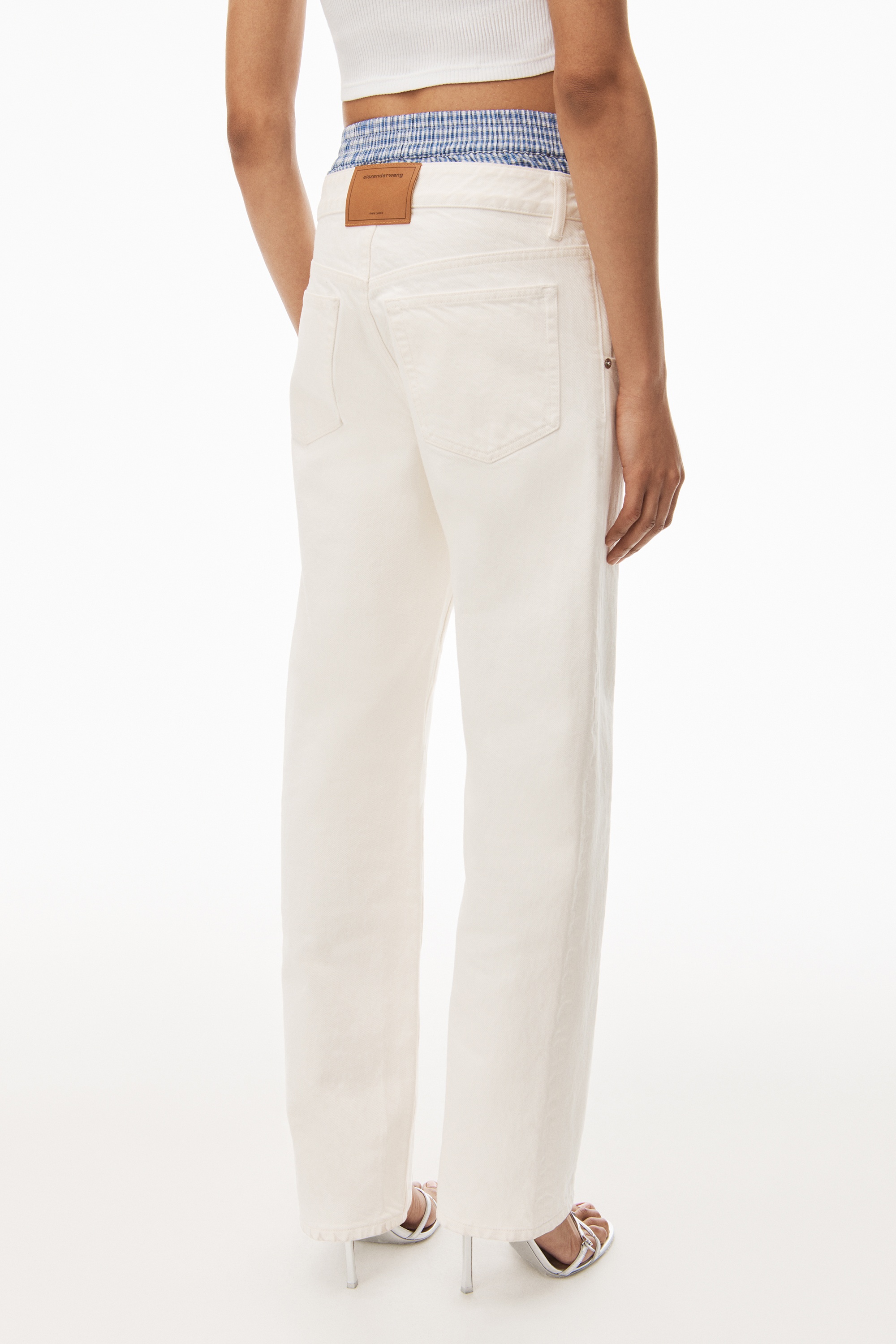 LAYERED BOXER SKATER JEAN IN DENIM - 5