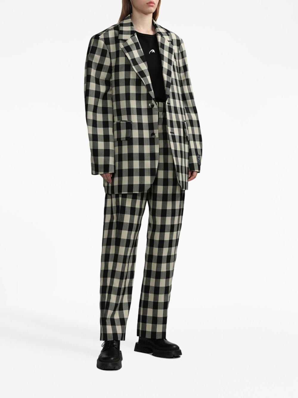 Aoker gingham wool trousers - 2