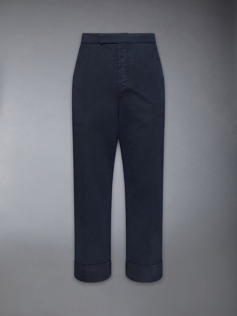 Cotton Twill High Rise Backstrap Trouser 5