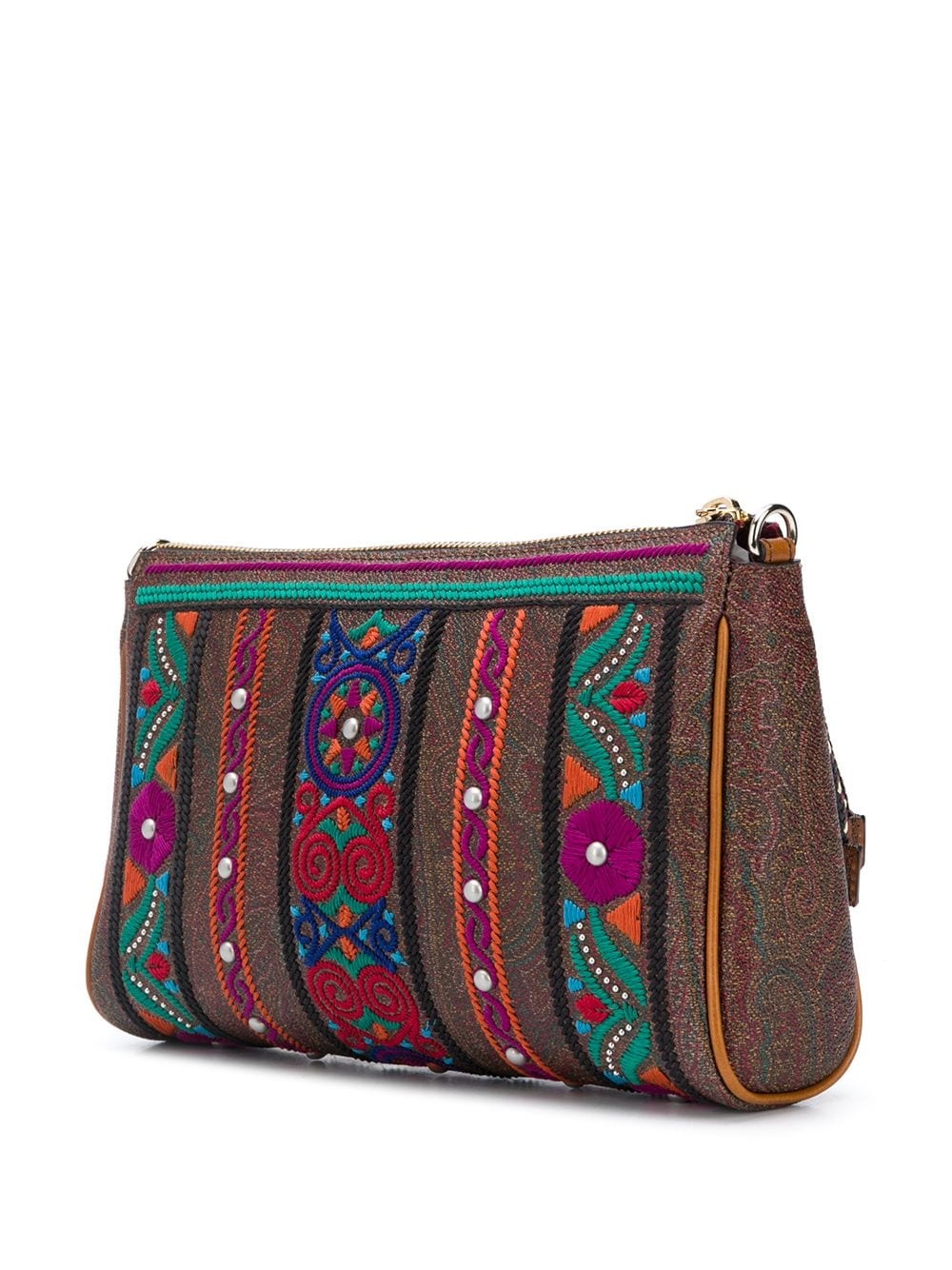 embroidered-design shoulder bag - 3