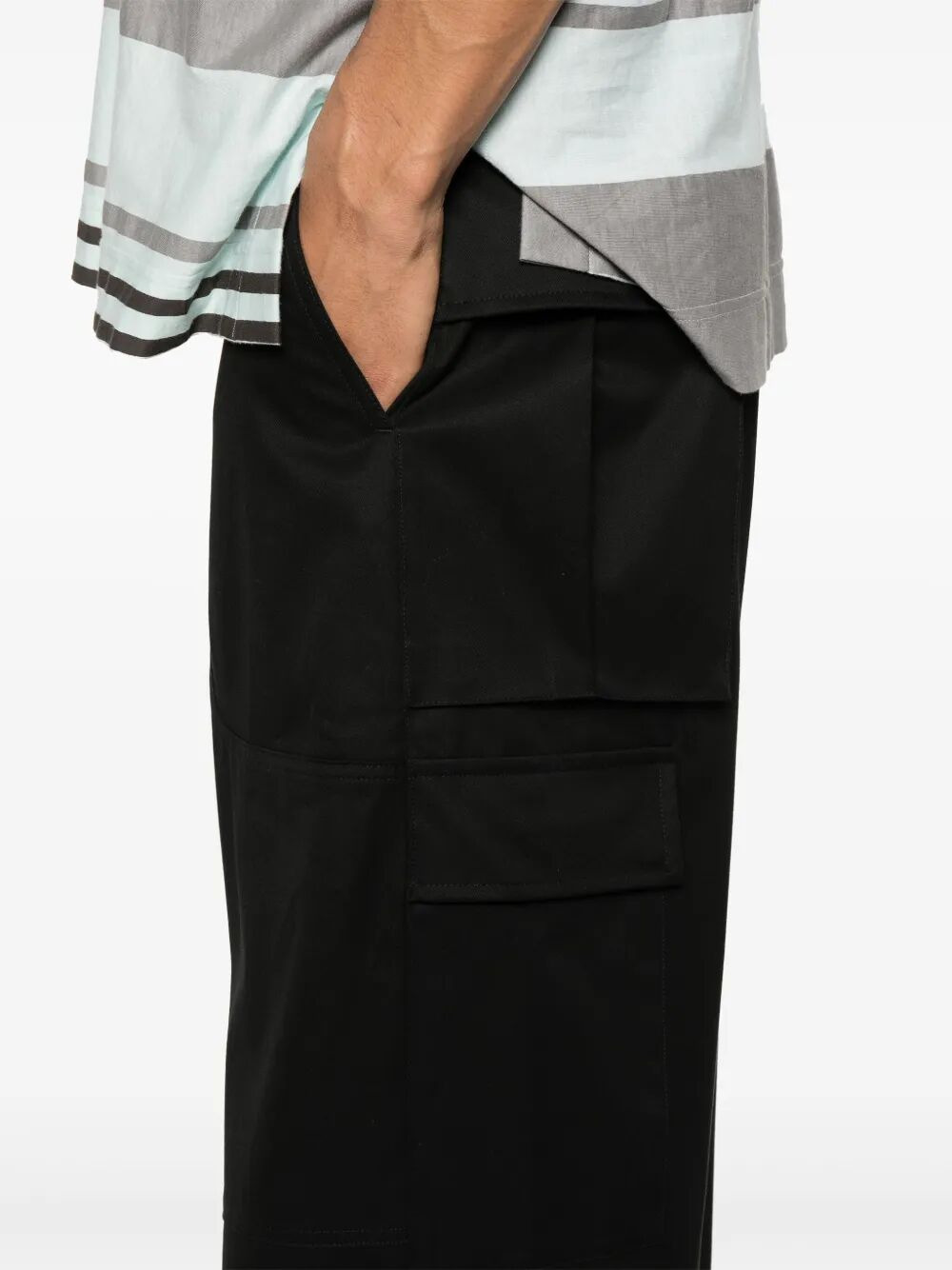 Loewe Men Straight Leg Cotton Cargo Trousers - 4
