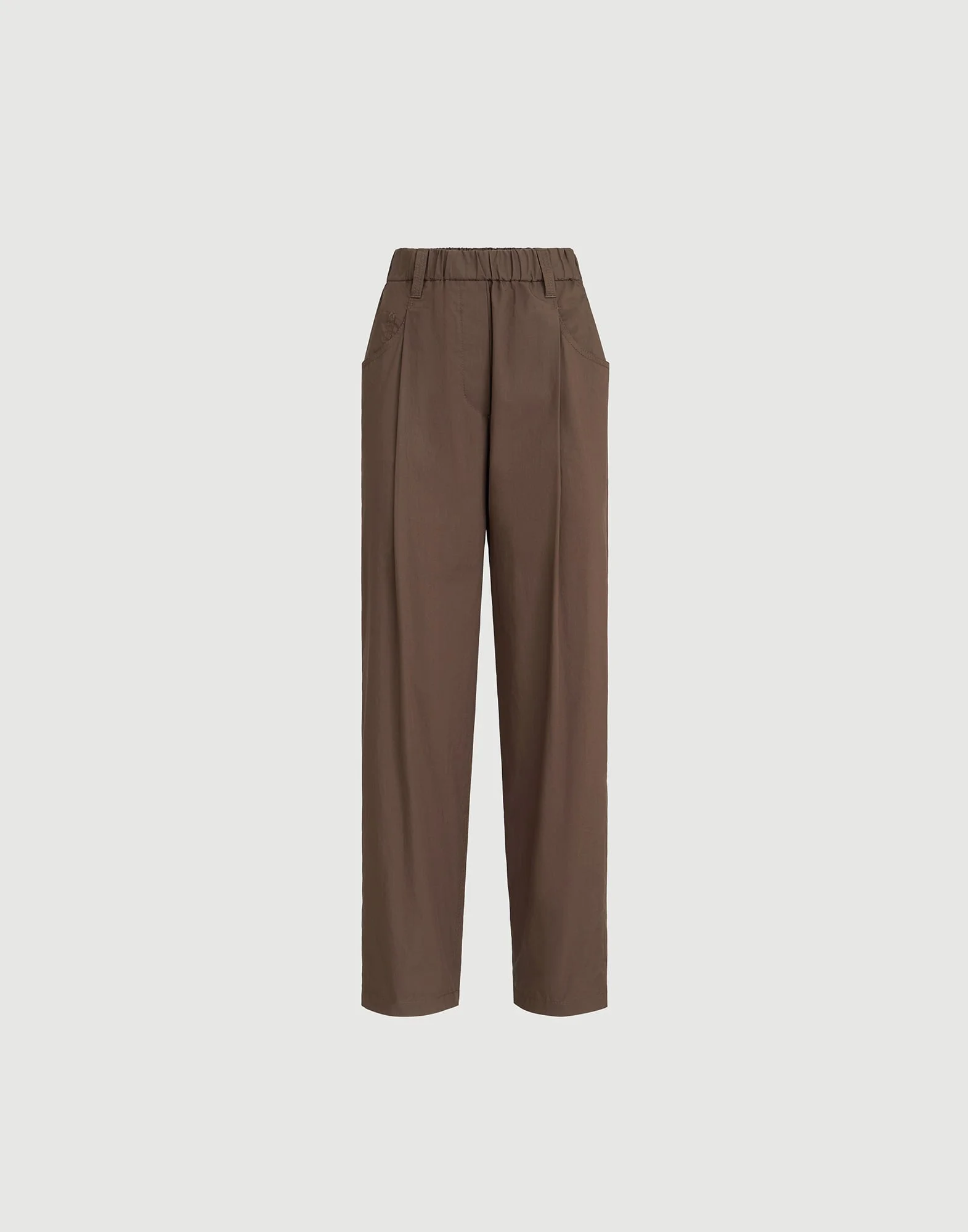 Lightweight poplin five-pocket track trousers with monili - 1