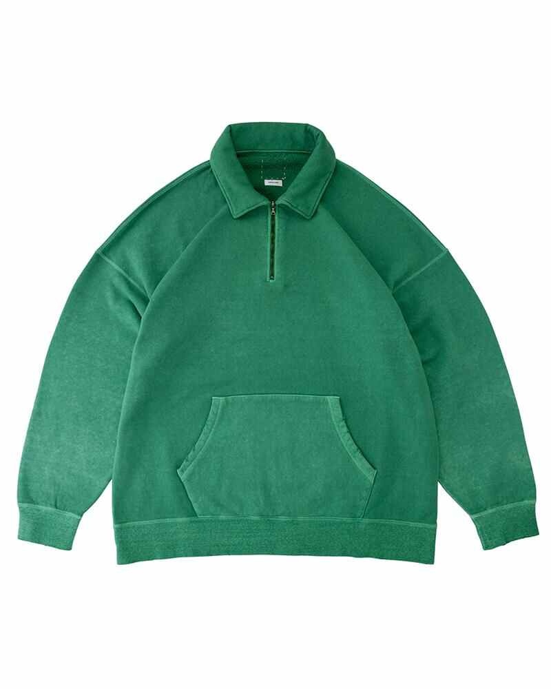 JUMBO SWEAT ZIP P.O. (UNEVEN DYE) GREEN - 1