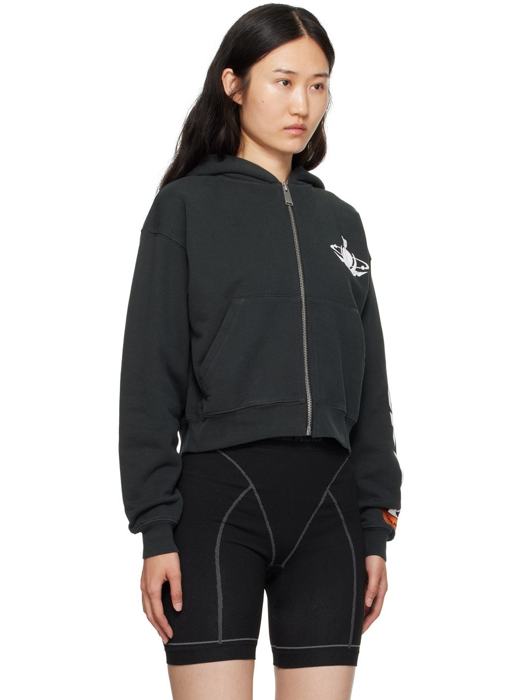 Heron Preston Black Flex Hoodie