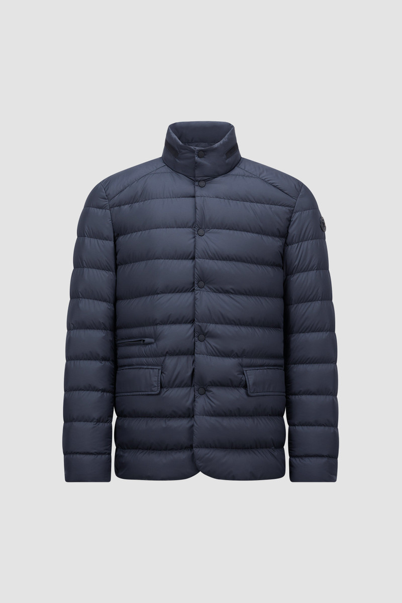 Carrelet Leather-Trimmed Down Blazer 1