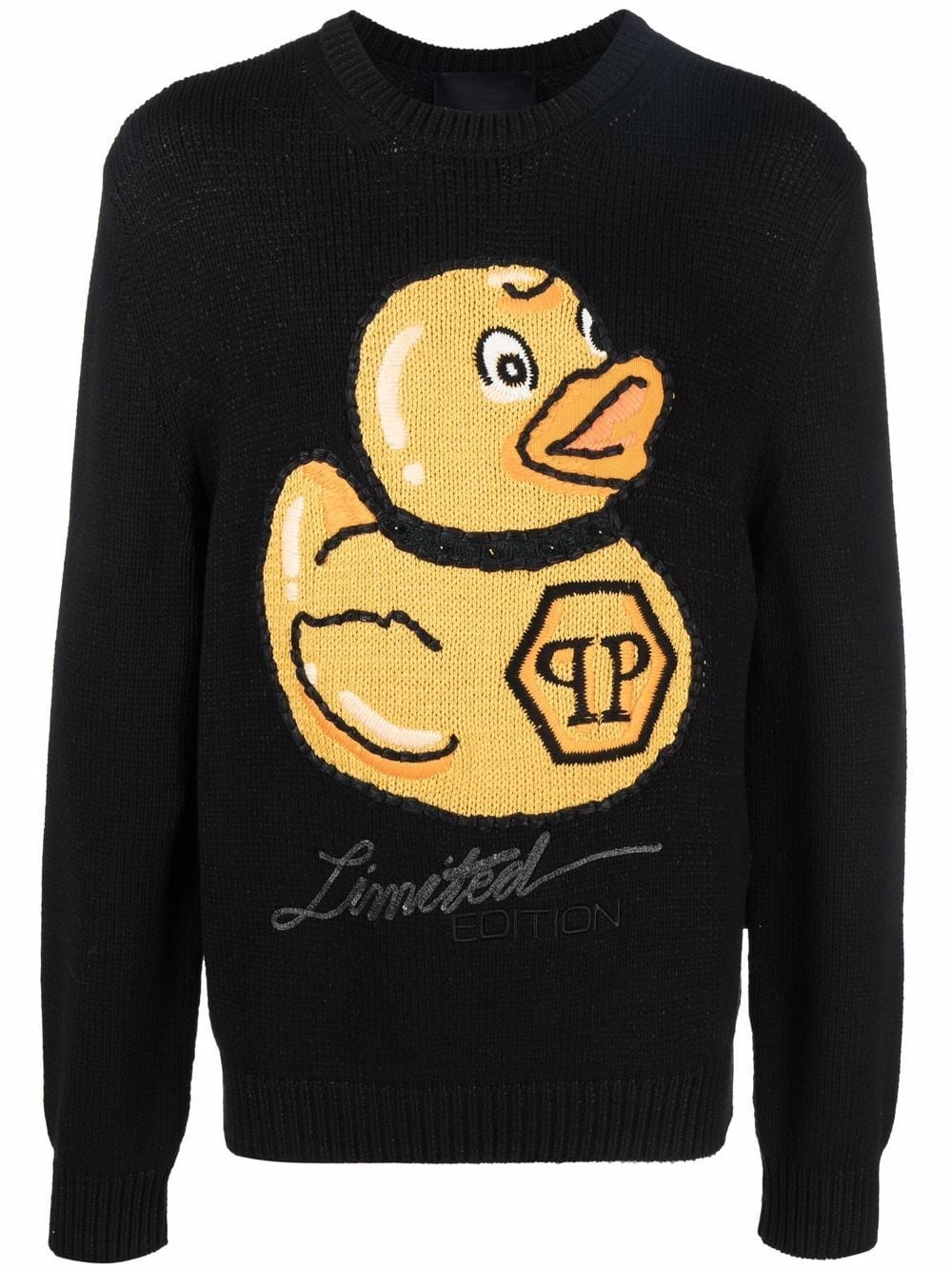 embroidered-duck jumper - 1