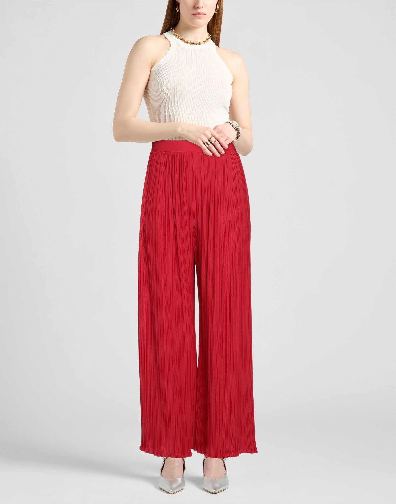 Red Women's Casual Pants - 2