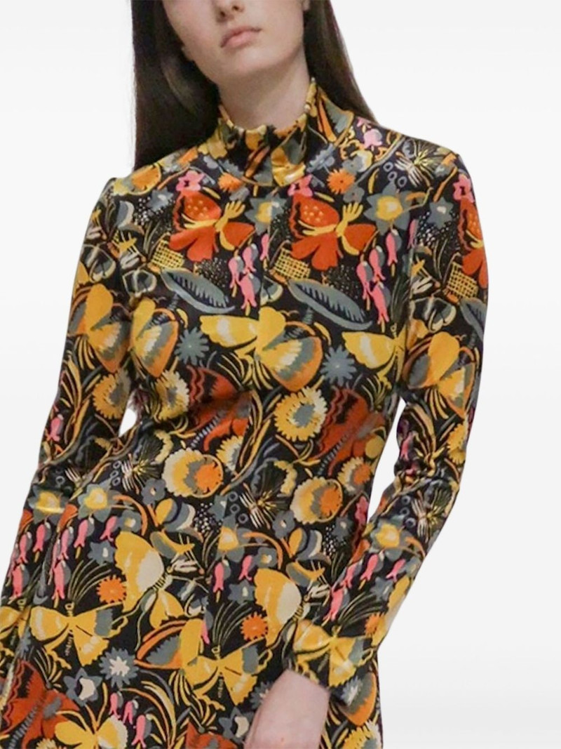 ROSETTA GETTY mock-neck velvet dress outlook