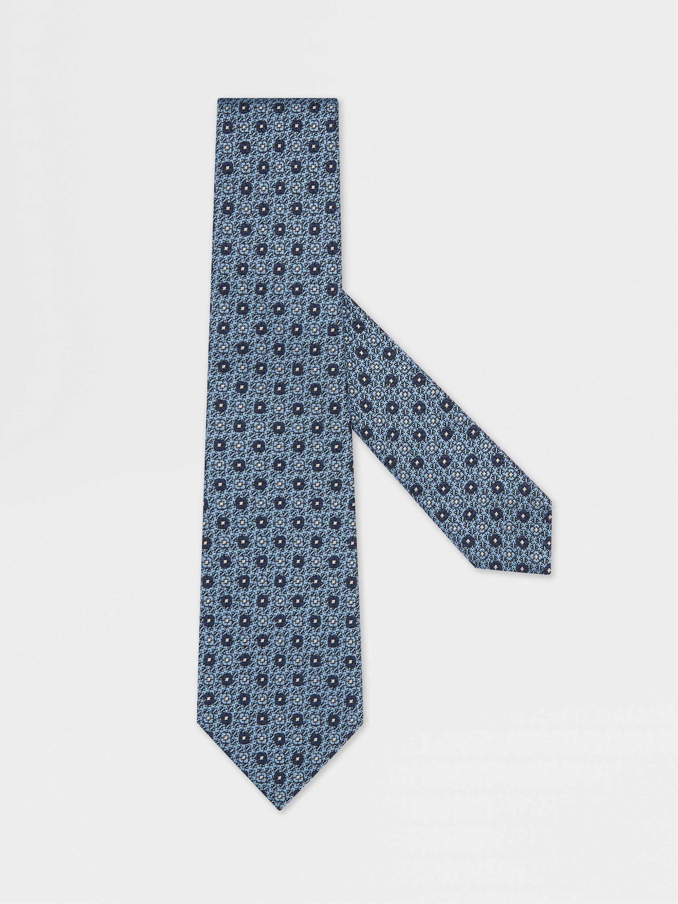 LIGHT BLUE SILK TIE - 1