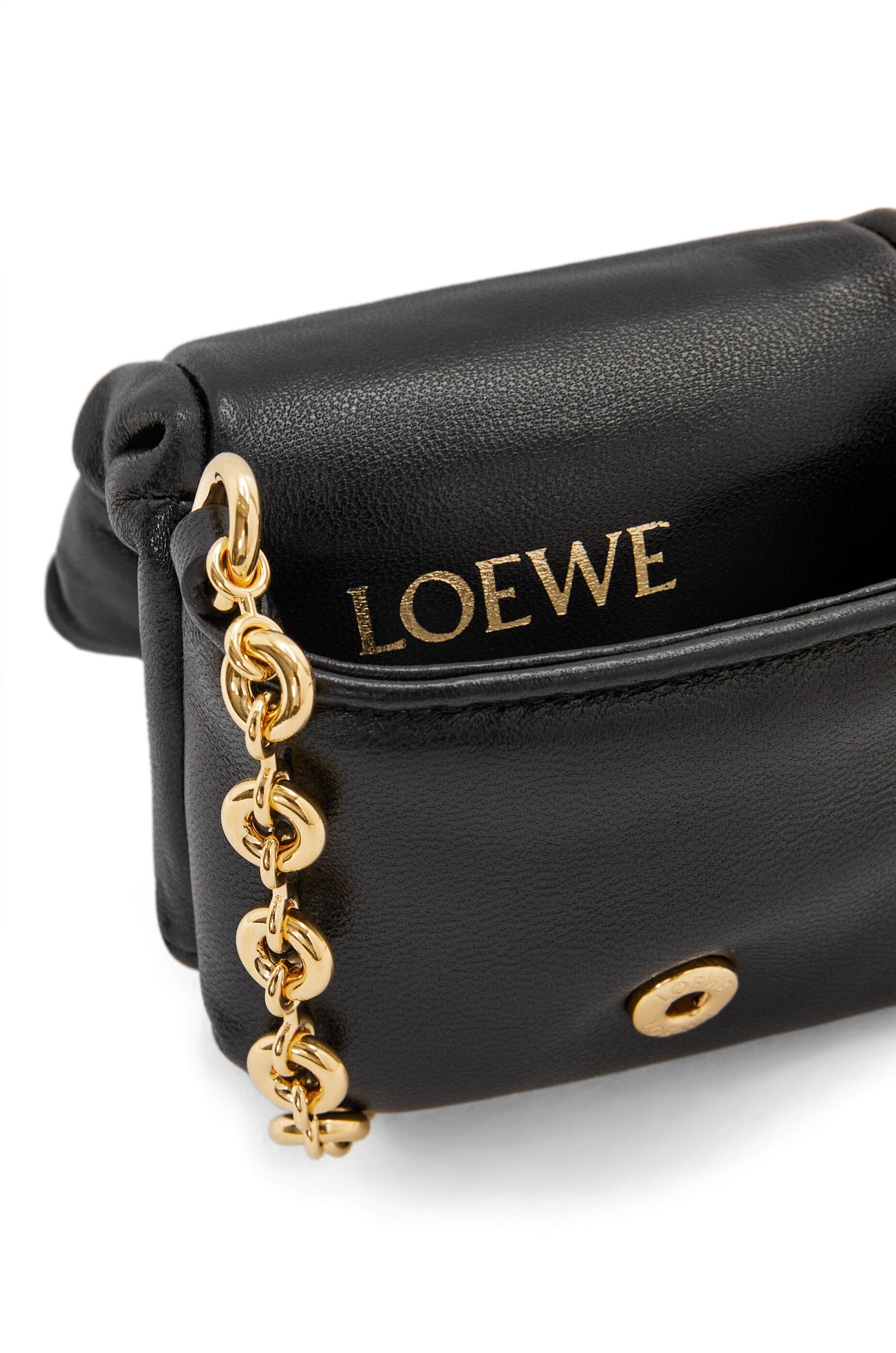 LOEWE - Puffer Goya Shiny Leather Shoulder Bag
