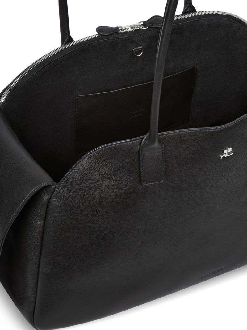 maxi Strip leather tote bag 4