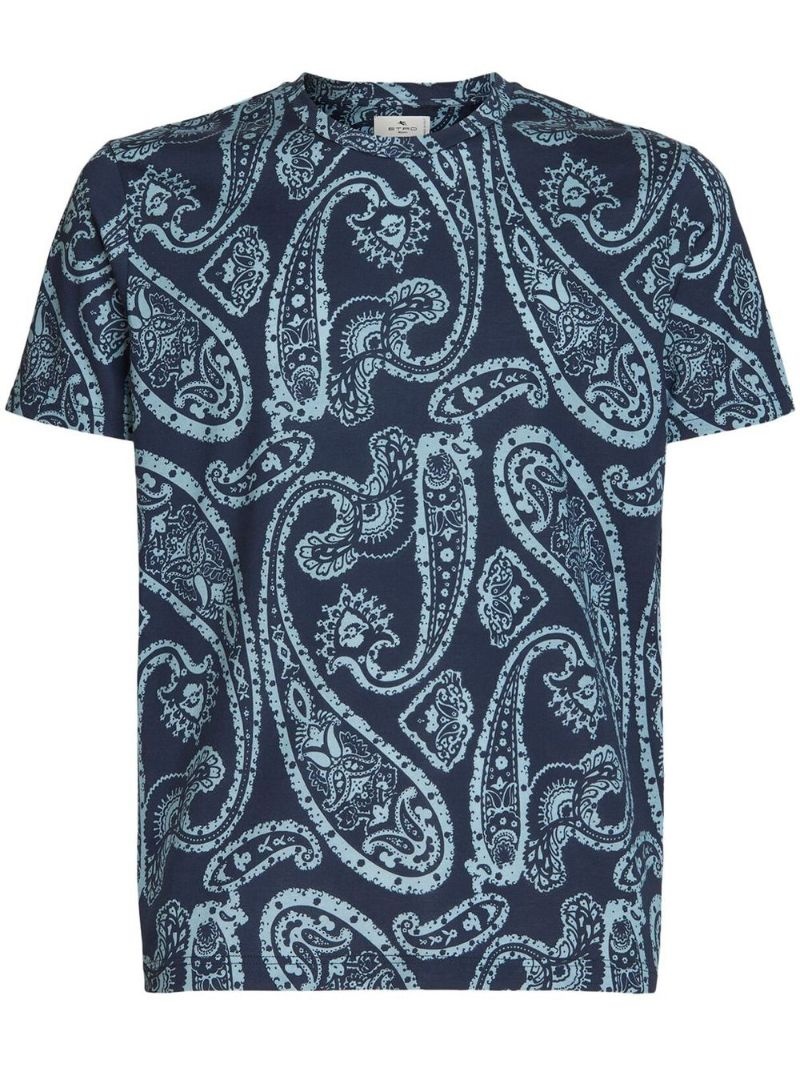 paisley-print cotton T-shirt - 1