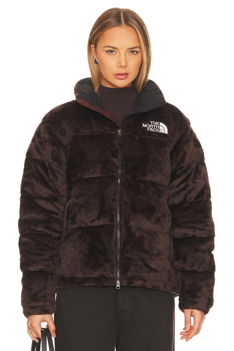 Versa Velour Nuptse In Coal Brown 2