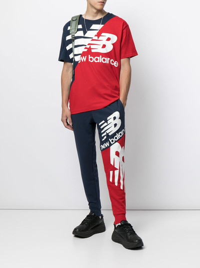 New Balance graphic-print cotton track trousers outlook