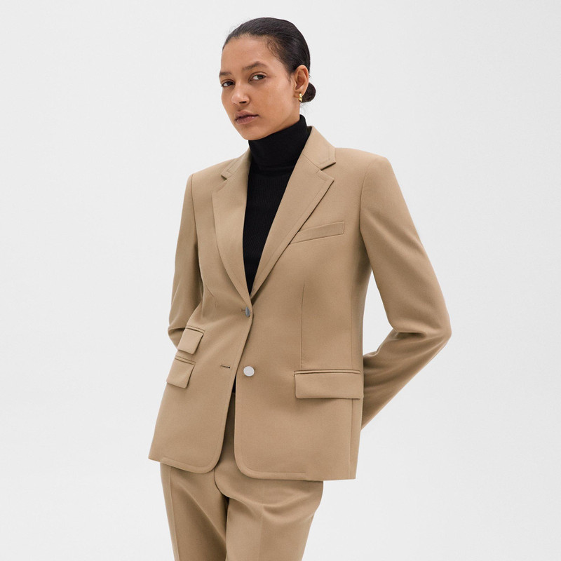 Tailored Blazer in Sleek Flannel 2