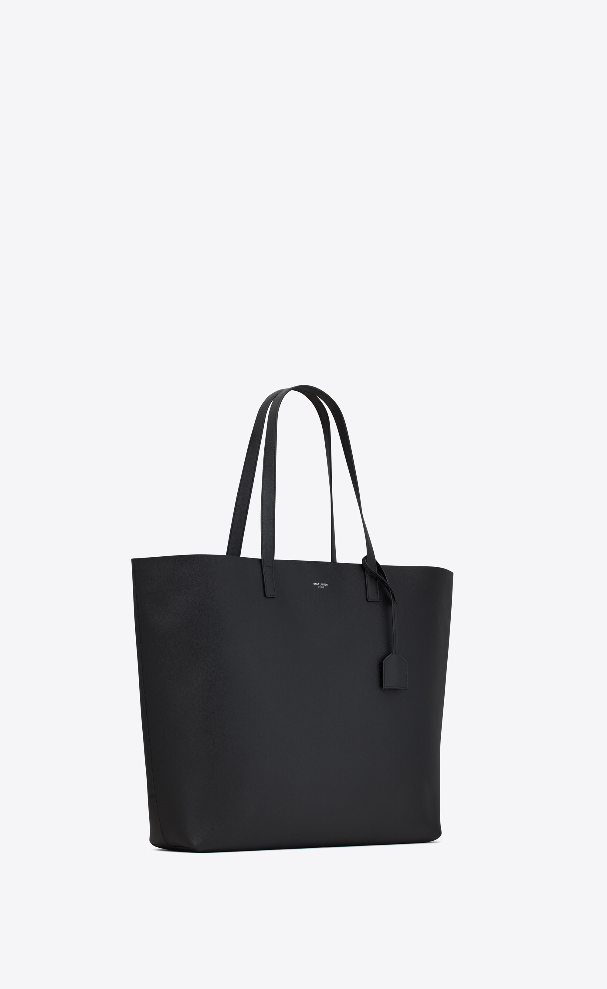 bold east/west shopping bag in double-face smooth leather - 4