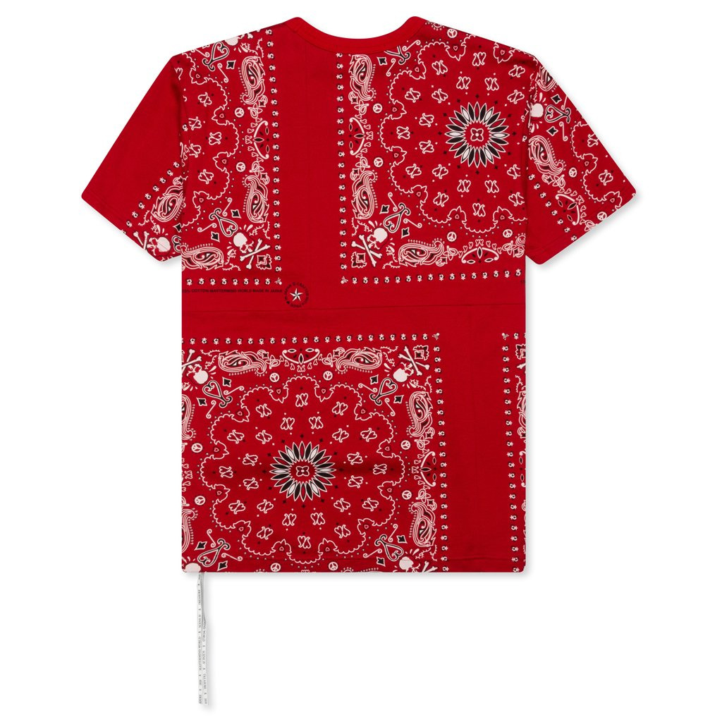 MASTERMIND WORLD BANDANA T-SHIRT - RED - 2