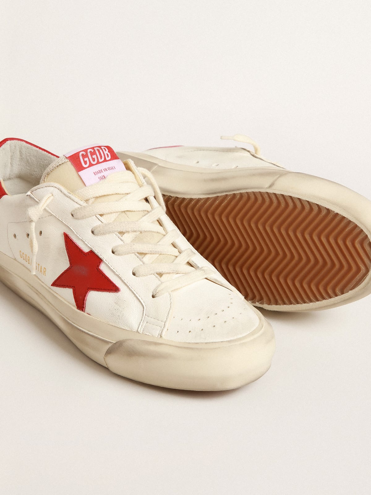 Men’s Super-Star LTD in nappa leather with red star and heel tab - 3
