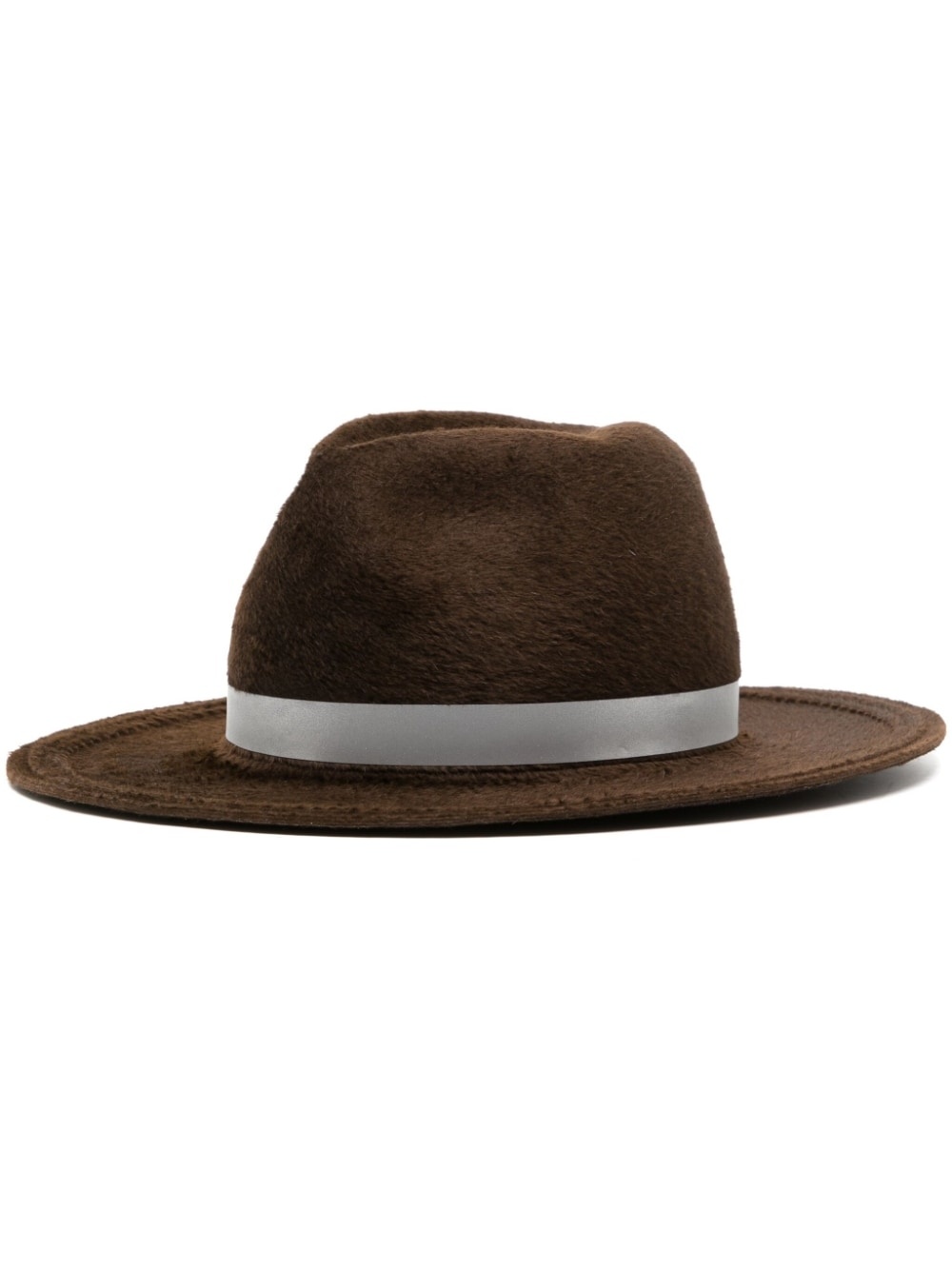 band-detail fedora hat - 1