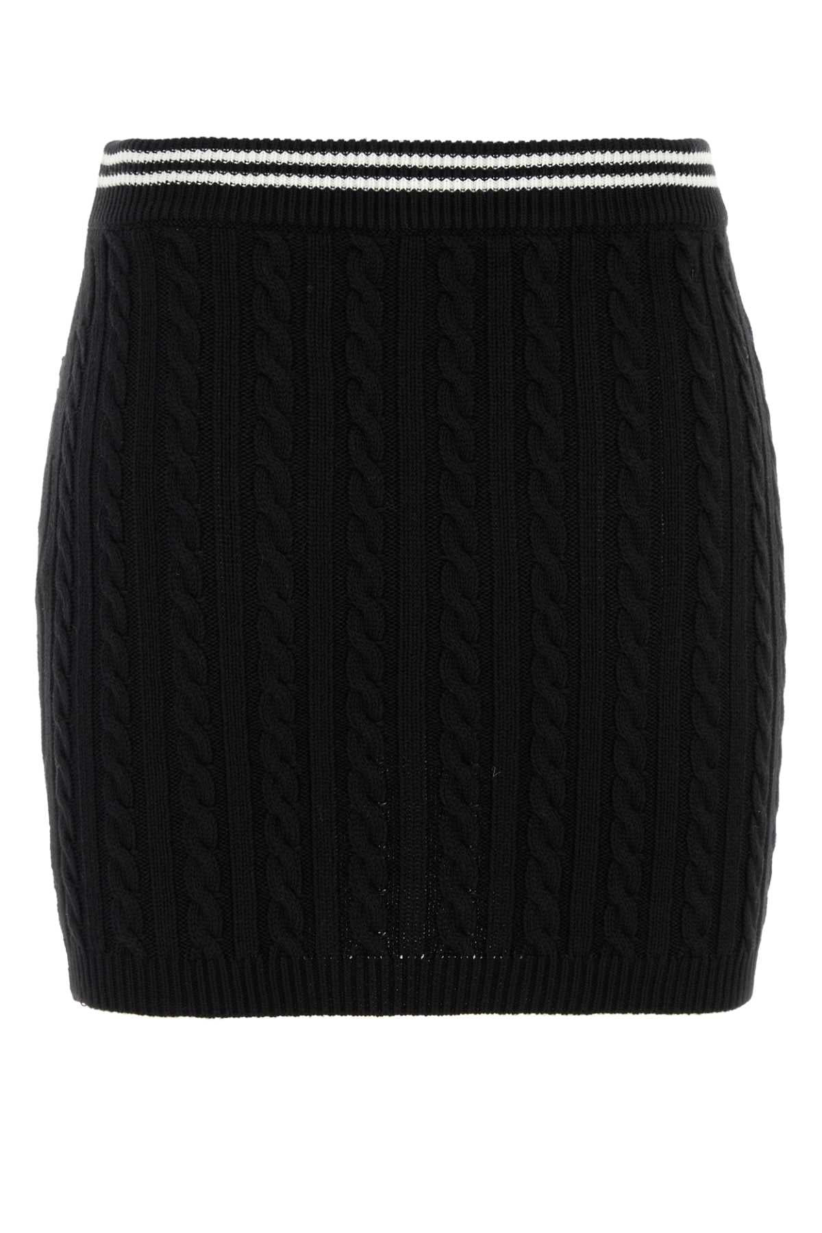 Alessandra Rich Women Black Cotton Mini Skirt - 2