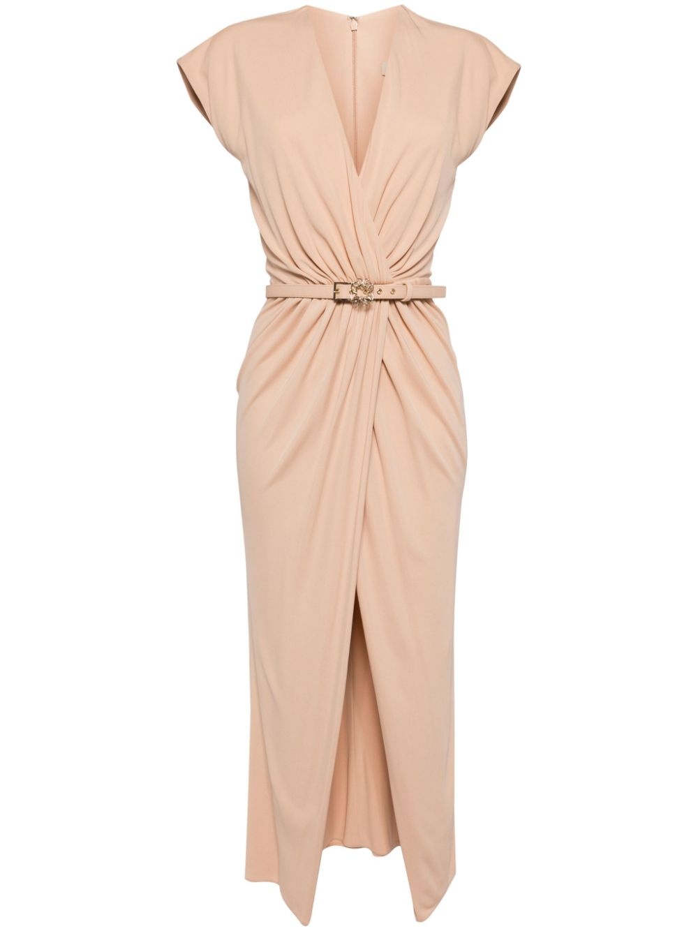 draped midi dress - 1
