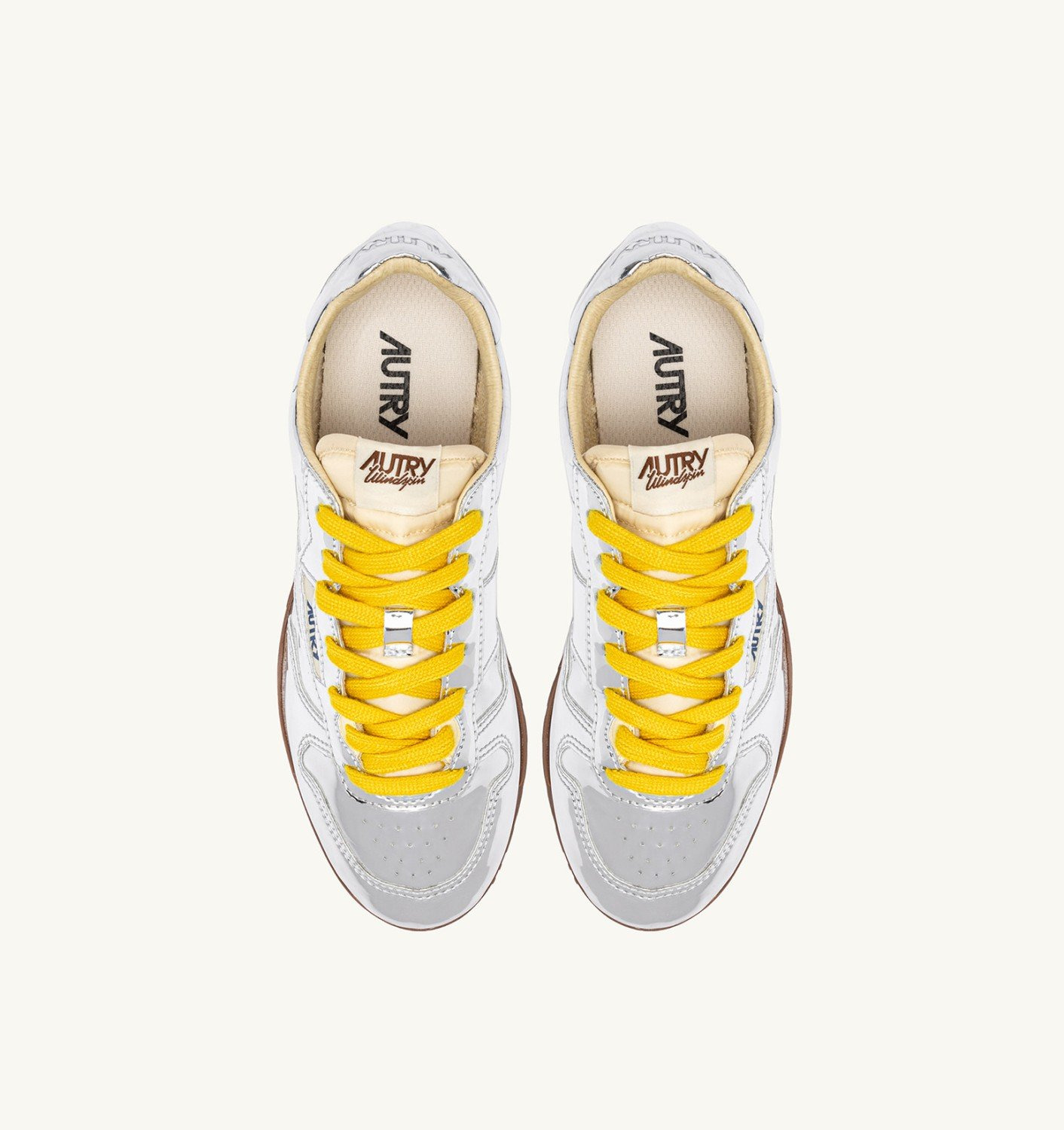 WINDSPIN SILVER MIRRORED SNEAKERS - 5